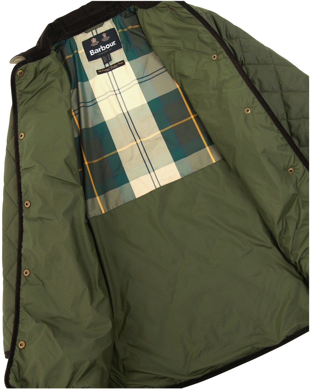 Long Cavalry Barbour Olive/Ancient Steppjacke Steppjacke