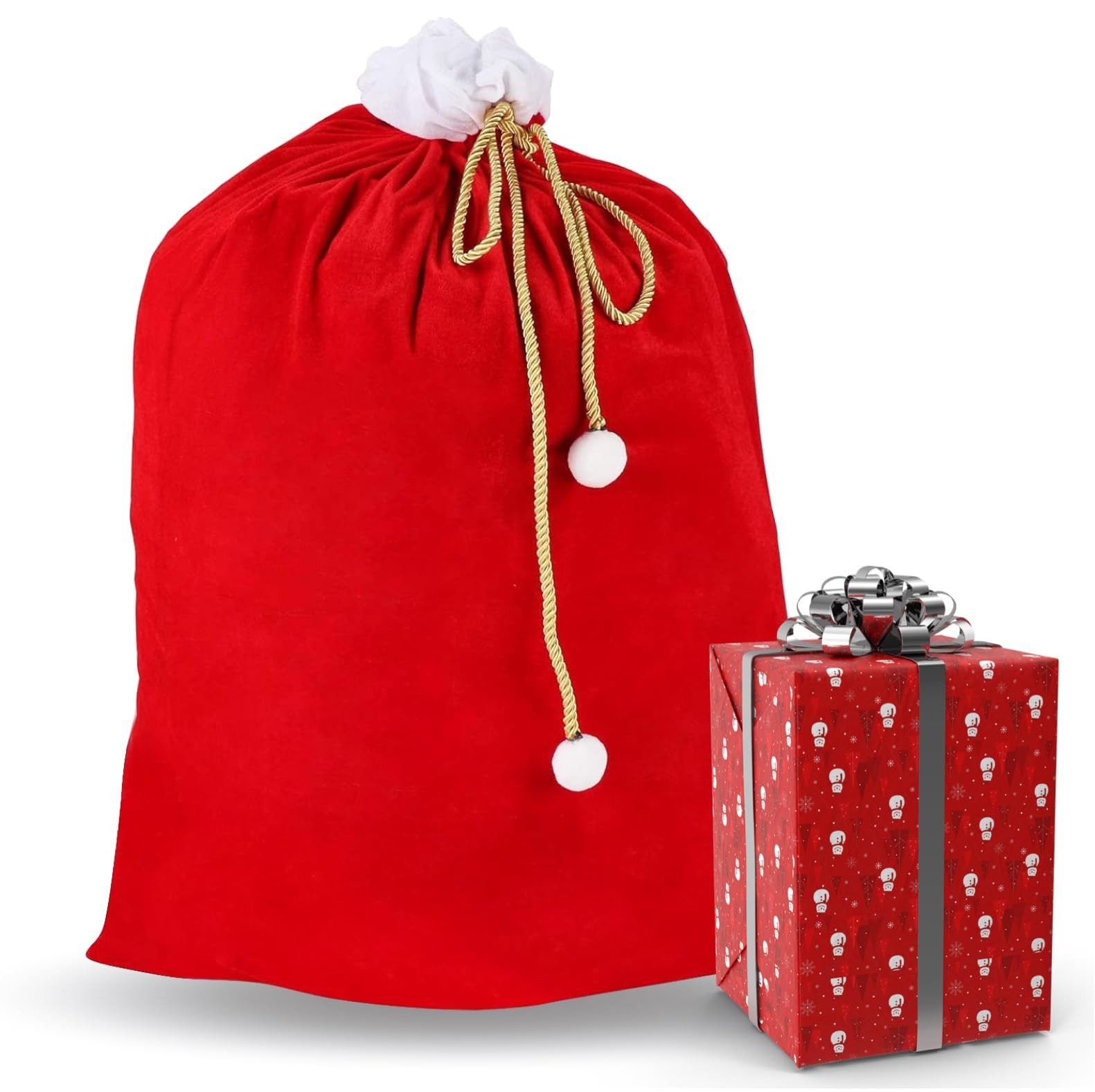 TK Gruppe Weihnachtsbaumdecke Nikolaussack 90x60 cm - Weihnachtssack - Accessoire Geschenkesack (1-tlg)