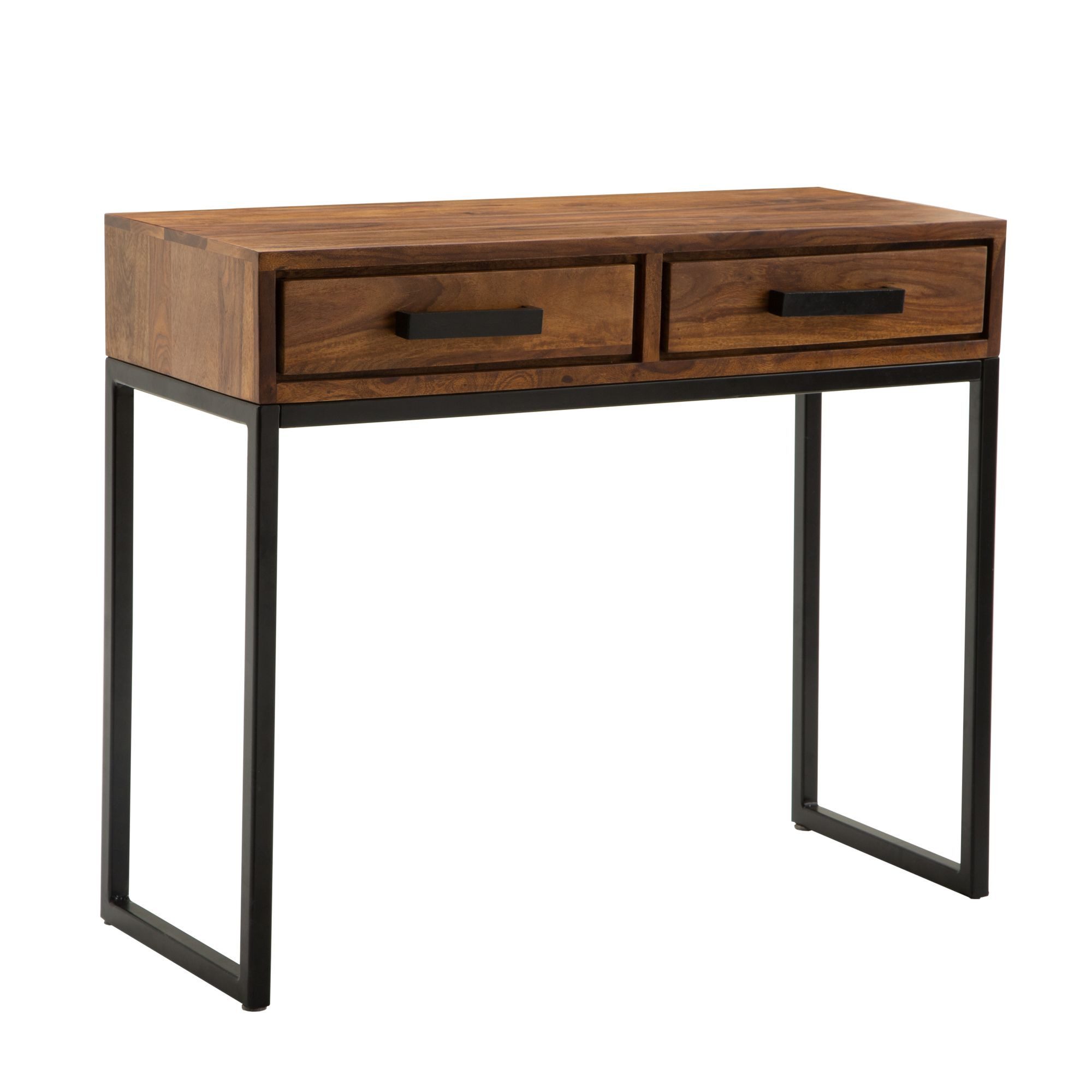 moebelfaktor Konsolentisch Vildbjerg, Massivholz, Breite 90 cm, mit 2 Schubladen, braun, Flurtisch