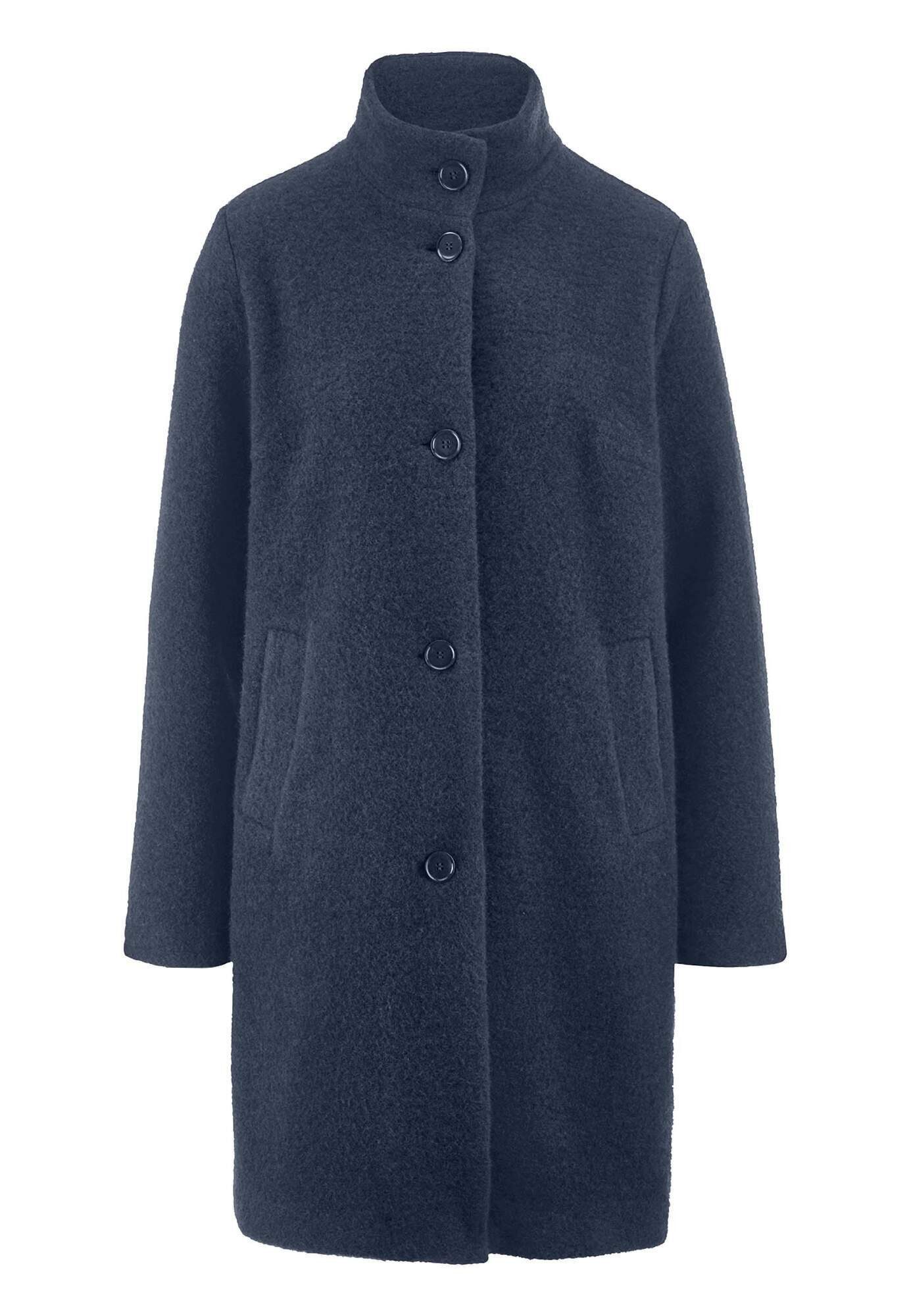 Hessnatur Wollmantel Regular aus reiner Bio-Merinowolle (1-tlg)