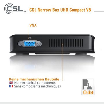 CSL Narrow Box Ultra HD Compact v5 Mini-PC (Intel® Celeron N5100, Intel UHD Graphics, 4 GB RAM, 128 GB SSD, passiver CPU-Kühler)