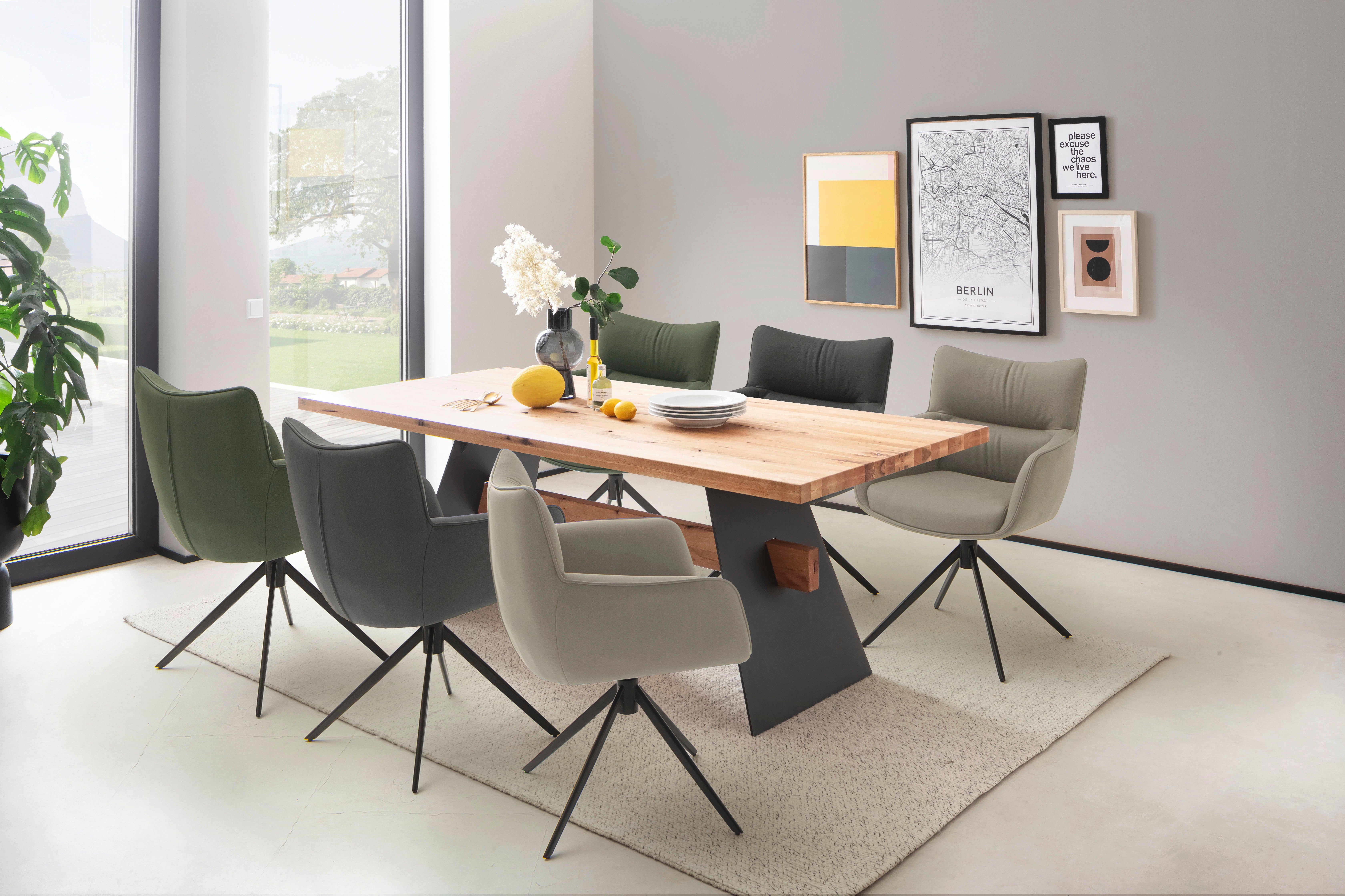 | olive olive schwarz | Esszimmerstuhl MCA furniture lackiert LIMONE matt