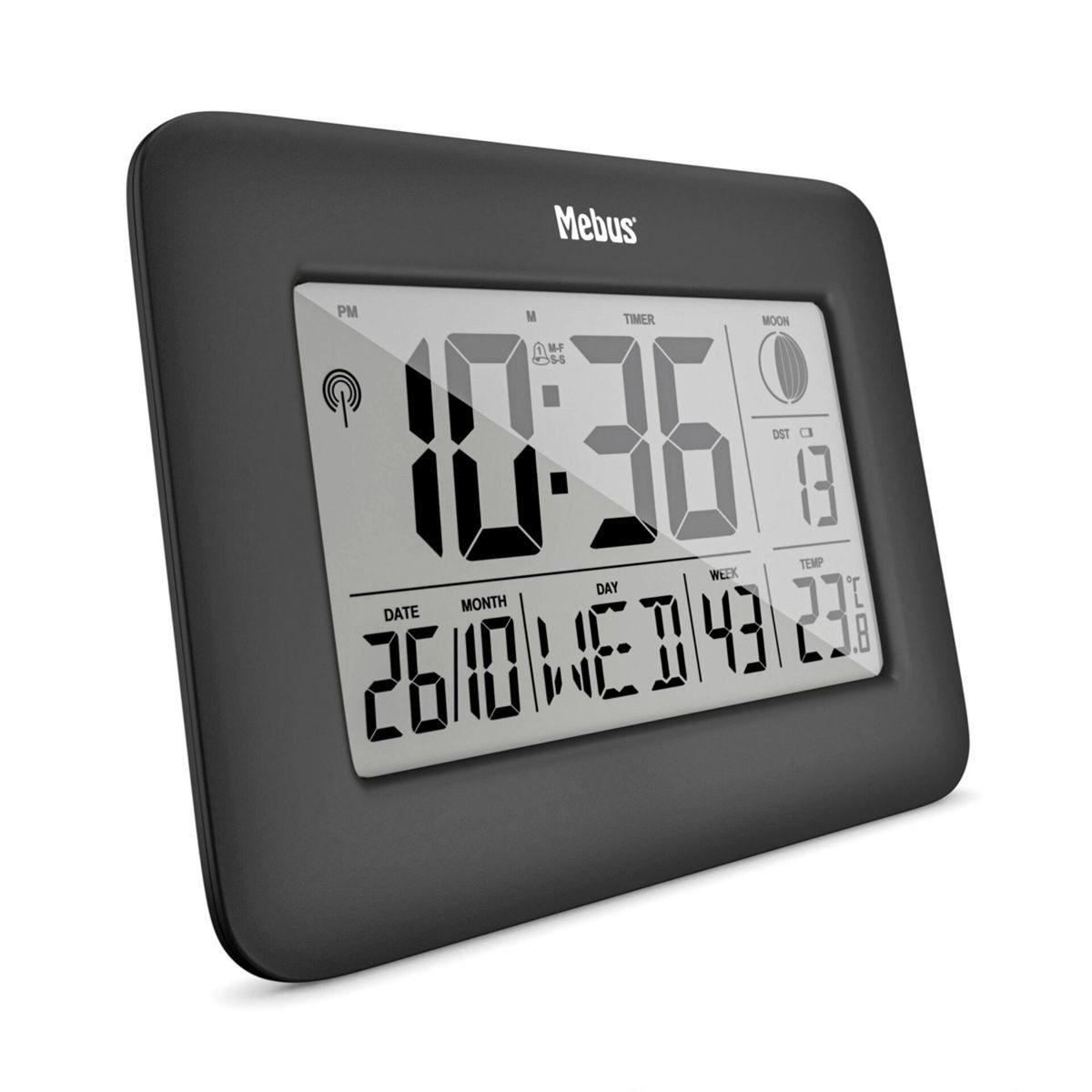 Mebus Wecker 46732 Funk-Wanduhr digital