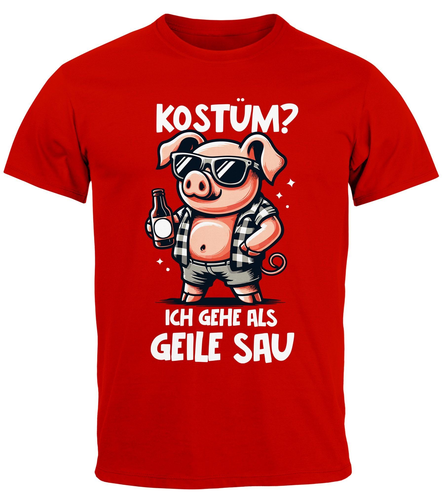 MoonWorks Print-Shirt Herren T-Shirt Fasching Karneval günstig online kaufen