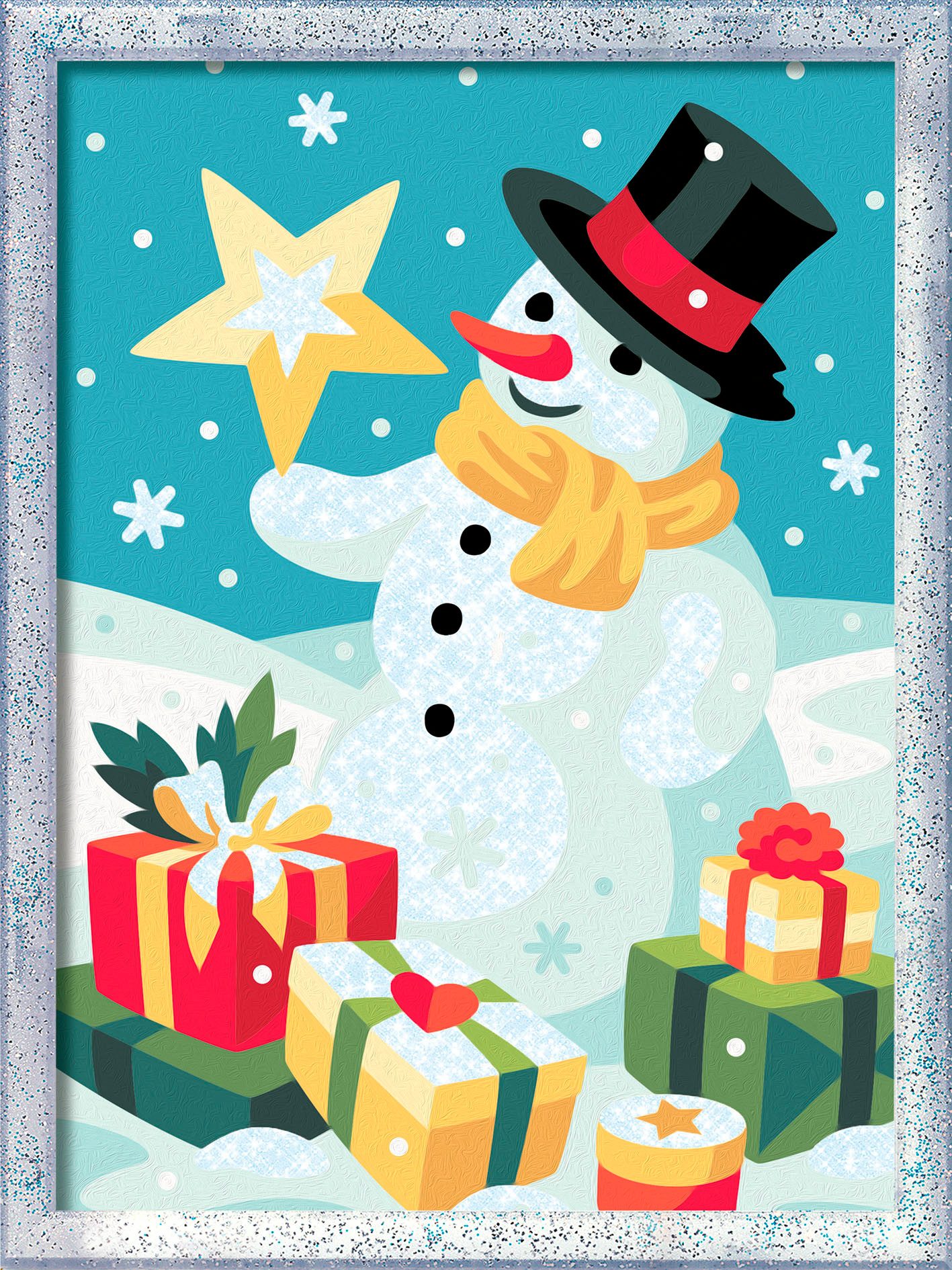 Ravensburger Malen nach Zahlen CreArt, Bezaubernder Schneemann, Made in Europe