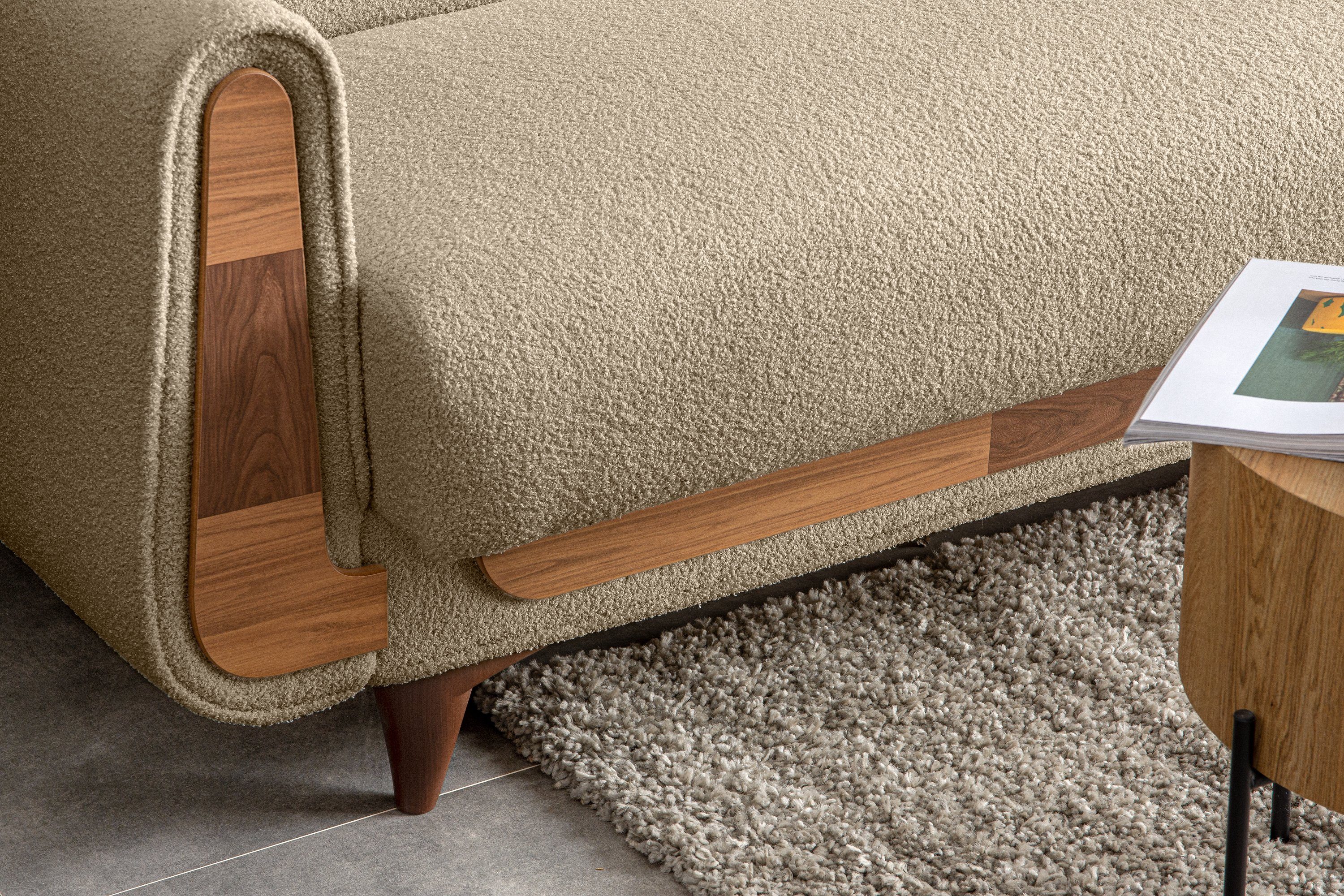 KONSIMO® 3-Sitzer GUSTAVO Sofa 3-Personen, Modern, mit Schlaffunktion, Bettkasten, hergestellt in der EU