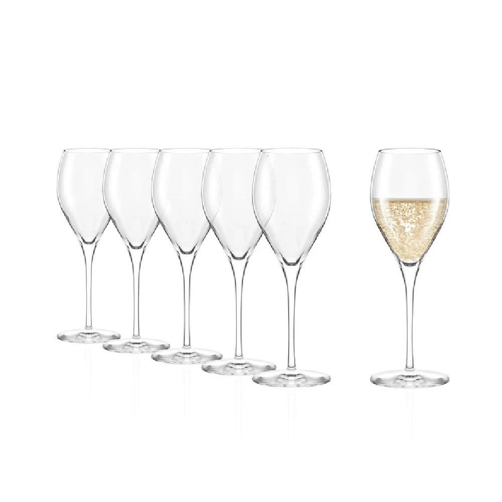 Stölzle Sektglas Stölzle Lausitz Prestige Champagnerkelch 6er Set, Kristallglas