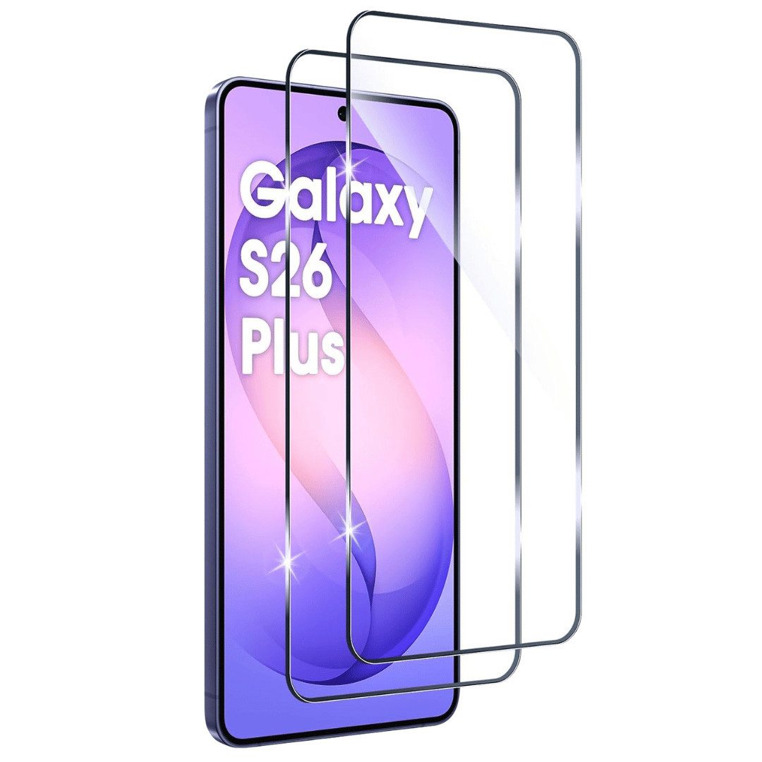 SmartUP Displayschutzglas 2X Schutzglas für Samsung Galaxy S26 Plus Display Panzerfolie Full 9H für Samsung Galaxy S26 Plus, 2 Stück, Rundumschutz, passgenaue Verarbeitung