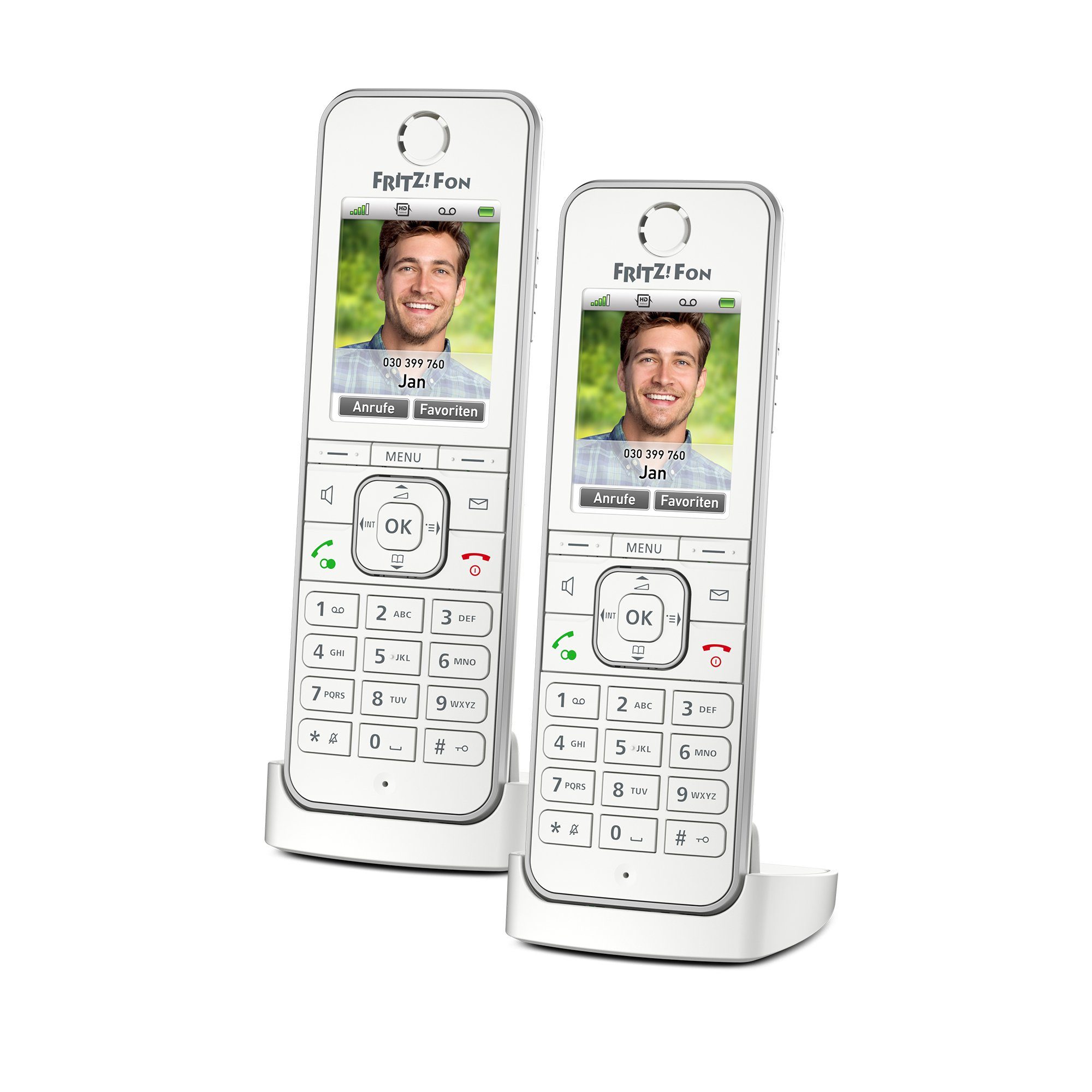 Schnurloses weiß Doppelpack DECT-Telefon Mobilteil - FRITZ!Fon AVM C6