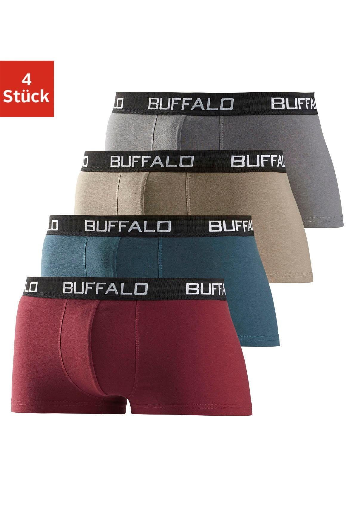 Buffalo Hipster (Packung, 4-St) knapp sitzende Boxershorts mit Kontrastbund günstig online kaufen
