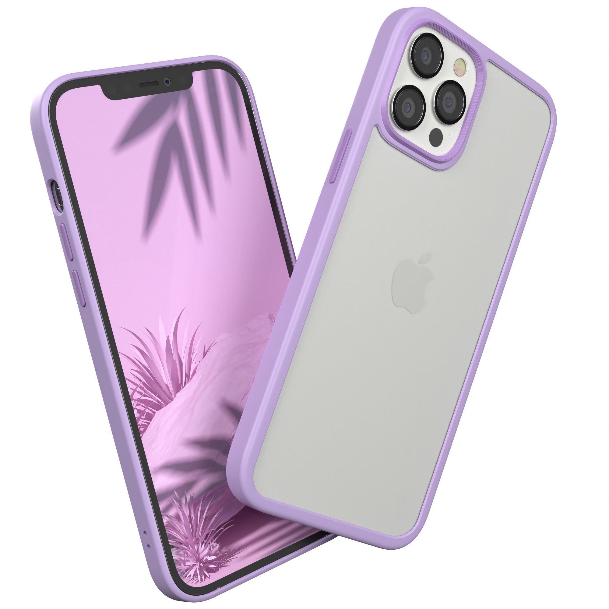 EAZY CASE Handyhülle Outdoor Case für Apple iPhone 12 Pro Max 6,7 Zoll,  Schutzhülle mit Kameraschutz Robust Schutzhülle stoßfest Lila Lavendel