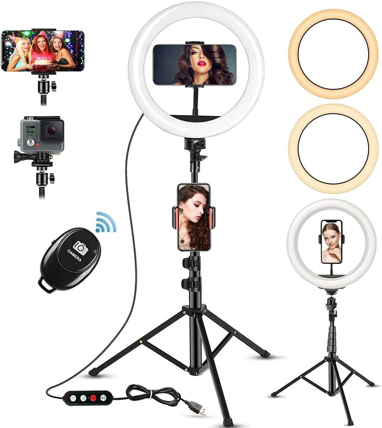 HZRC »SYOSIN 10,2 Zoll Selfie LED Ringlicht Fotolicht Verstellbares Stativ  und Mini-Stativ / Blitzlicht / TikTok Ring / Kosmetik Leuchte / LED Ring  Leuchte« Studio-Blitzgerät online kaufen | OTTO