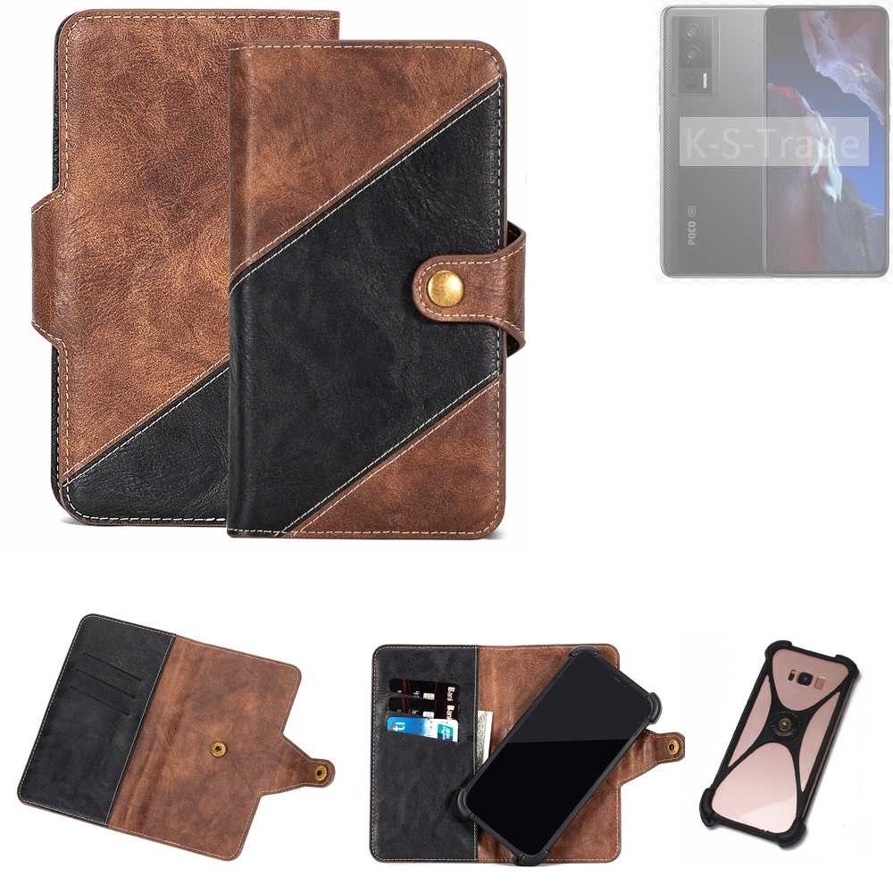 K-S-Trade Handyhülle für POCO F5 Pro, Handyhülle Schutzhülle Bookstyle Case Klapphülle Cover Hülle