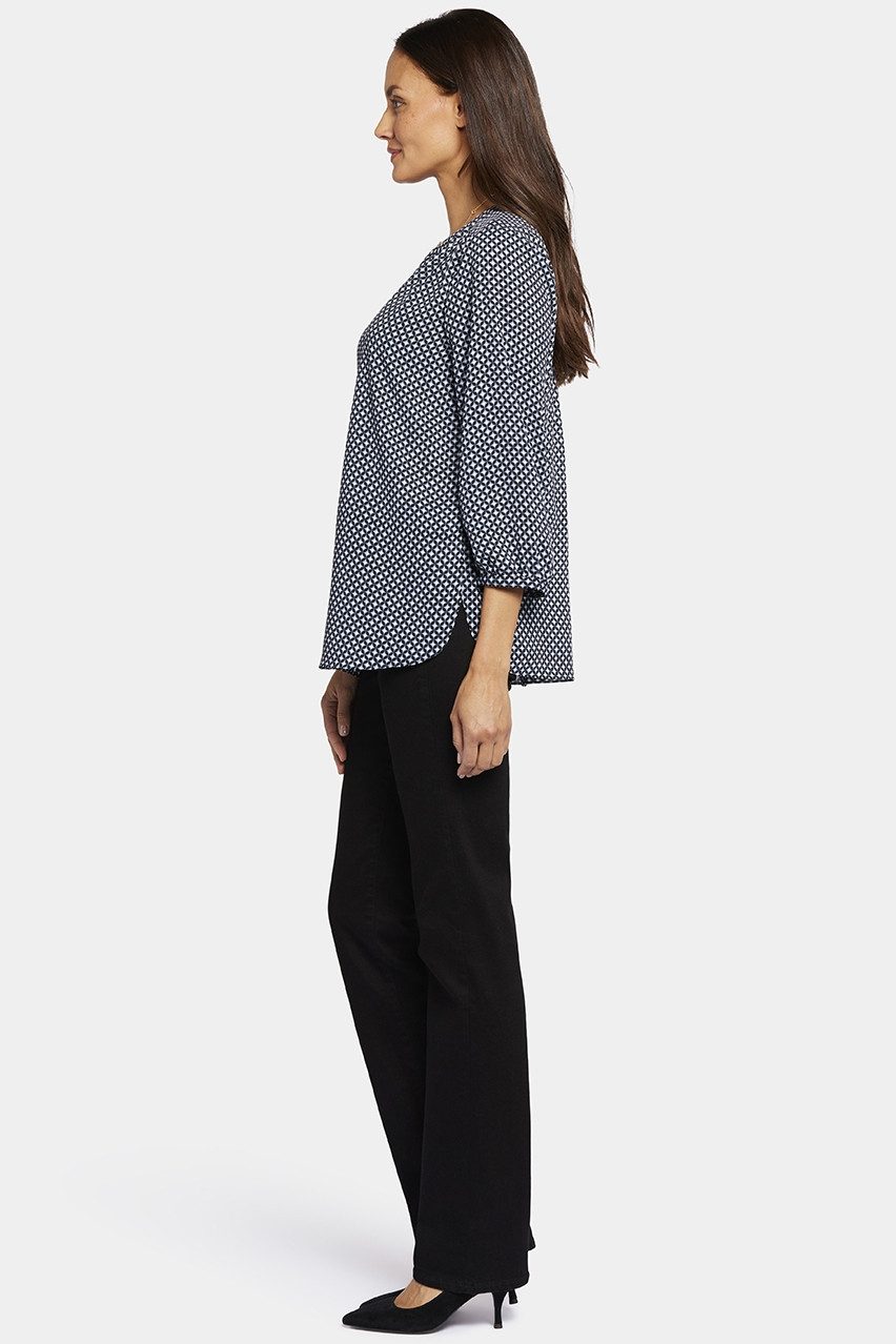 NYDJ Blusentop Pintuck Blouse Grafikdruck