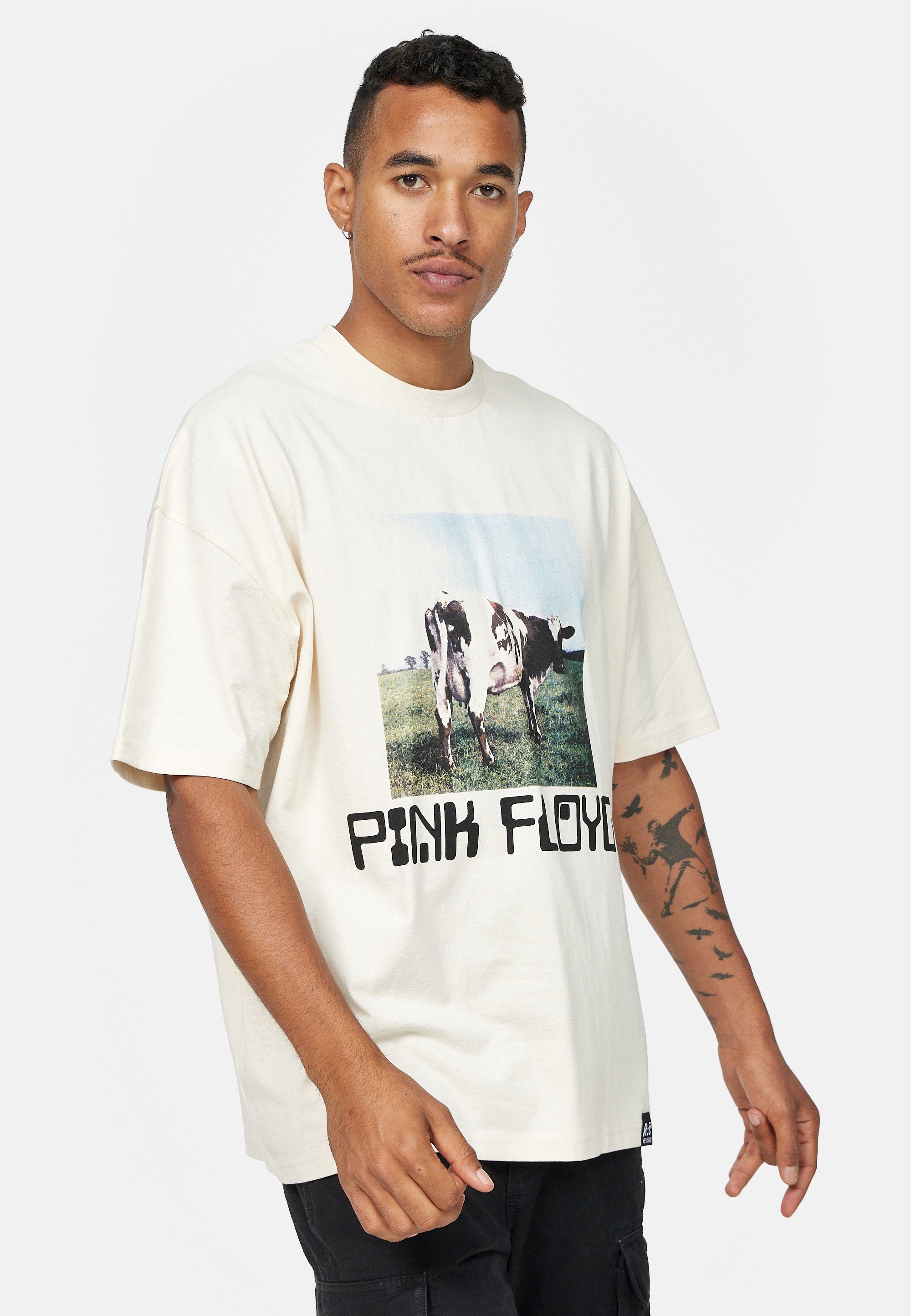 Cow Oversized T-Shirt Recovered Album Cover GOTS zertifizierte Floyd Pink Bio-Baumwolle