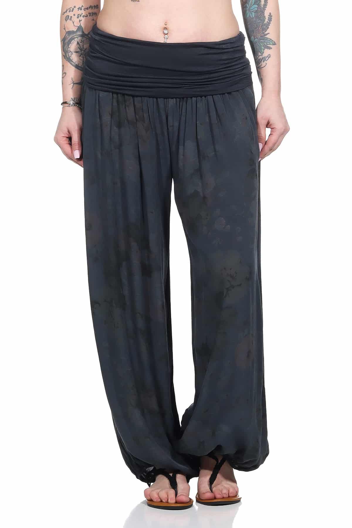OriginalYou Haremshose Sommerhosen luftige Flatterhose für Damen leichte Pumphosen BOHO bequemer Bauchbund, hautfreundliches Material, weites Bein