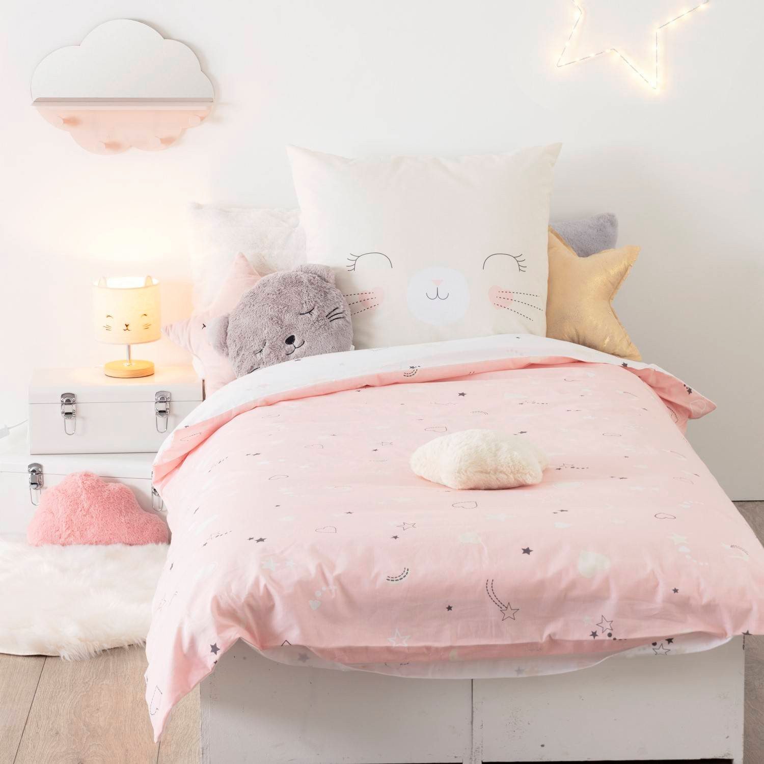 Atmosphera Créateur d'intérieur Kinderbettwäsche Kinderbettwäsche-Set 140 x 200 cm, Baumwolle, angenehmes Material