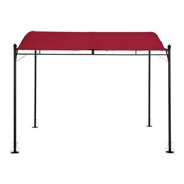 Uniprodo Anbaupavillon Uniprodo UNI_GAZEBO_ 3X2.5R Anbaupavillon freistehend weinrot 2,6 x 3