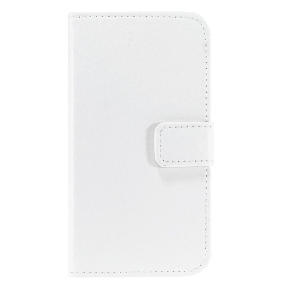 Handytasche Leder Handyhülle für Samsung Galaxy S4 mini Weiß (Book Cover)