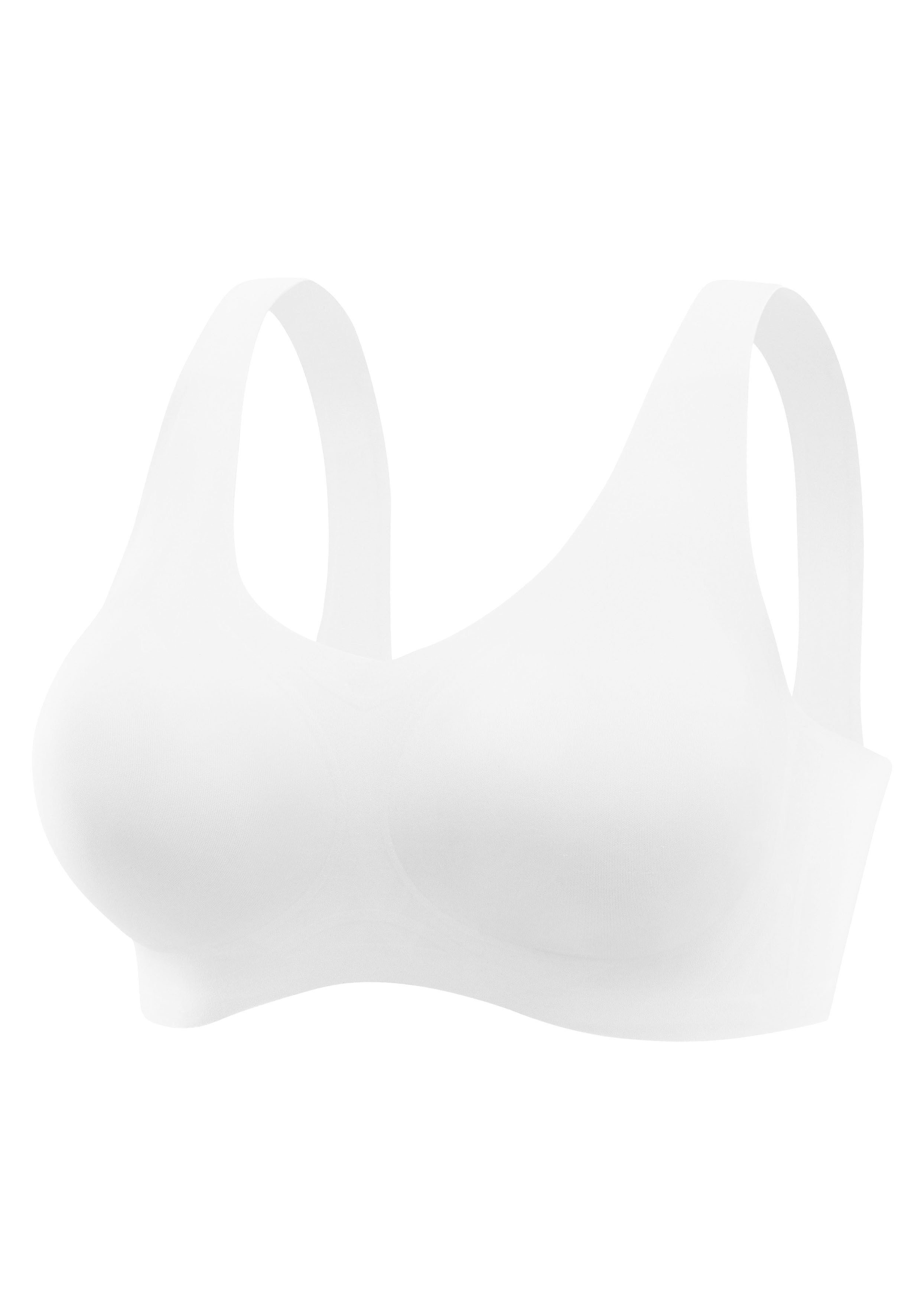 Nuance Bralette-BH SEAMLESS, ohne Bügel mit herausnehmbaren Kissen, Basic