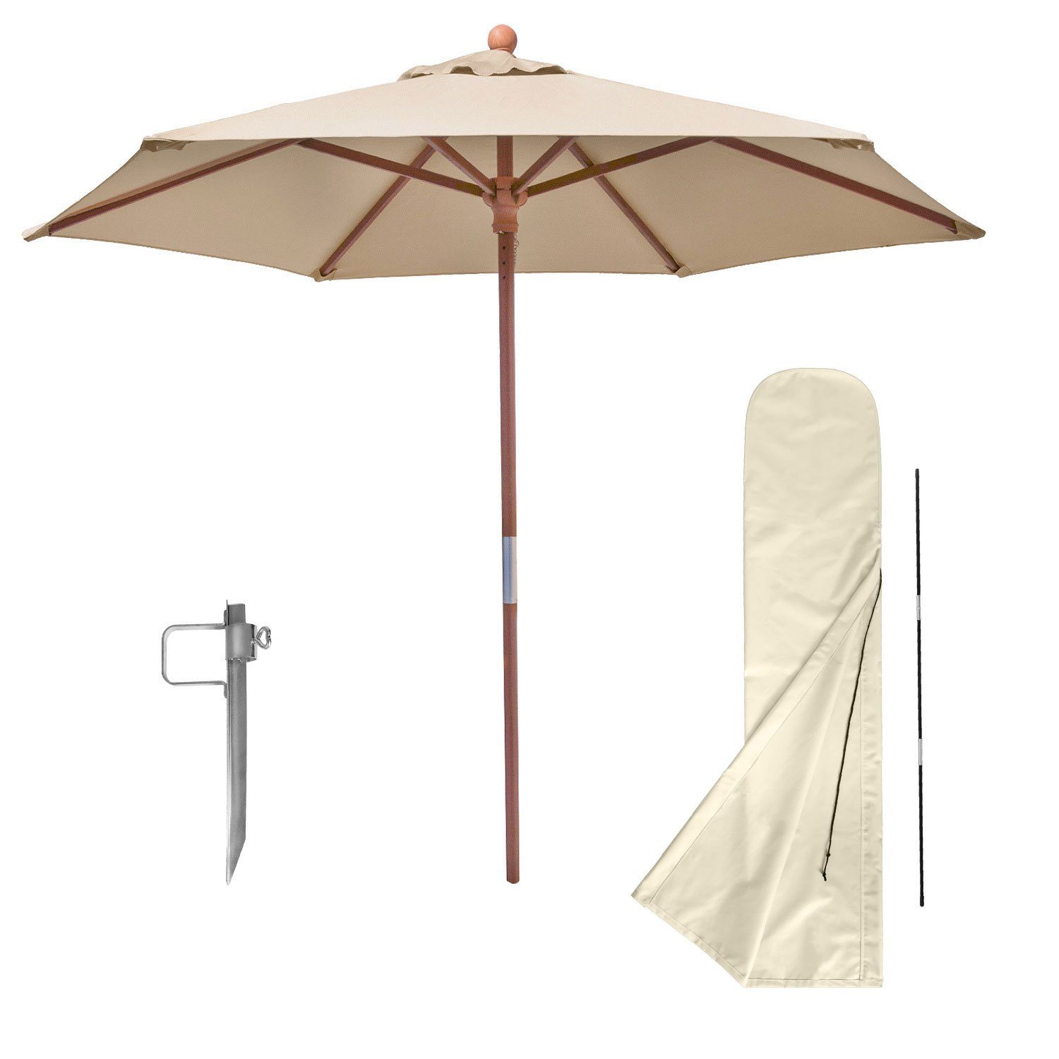 anndora-sonnenschirm Sonnenschirm 2 Meter rund Balkonschirm günstig online kaufen