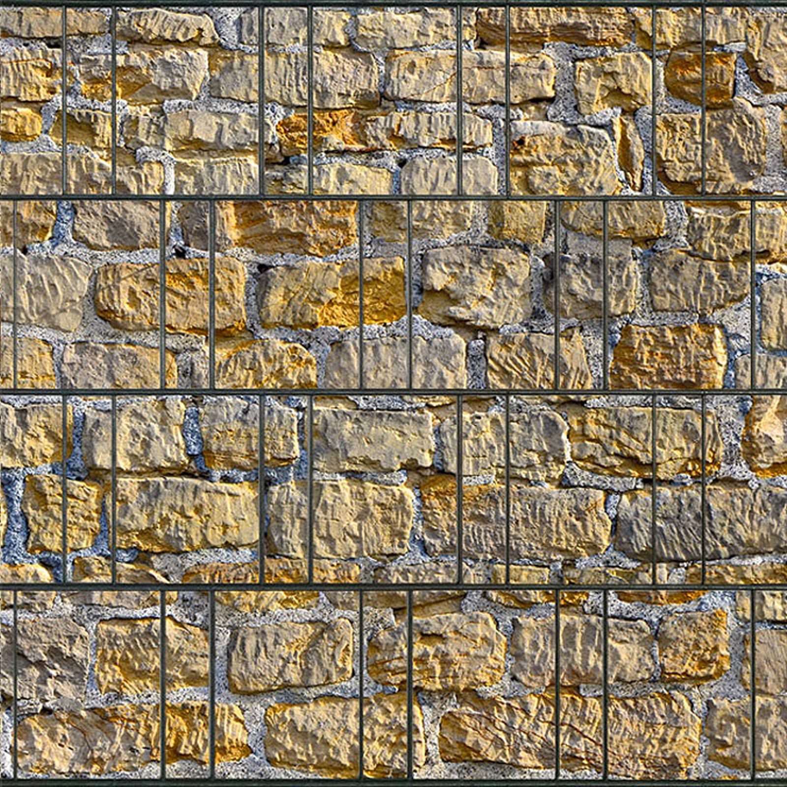 zaunzu Sichtschutzstreifen Münsterland bedruckter Sichtschutz 2,5m x 2,0m, (1 Rolle, Motivdruck Sichtschutzstreifen), Beidseitiger Druck für Doppelstabgitter