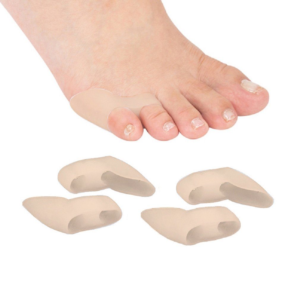 COOL-i ® Zehenkorrektor Zehenkorrektor 2 Paar – Silikon-Zehenspreizer bei Hallux Valgus, Hammerzehen & Hühneraugen – hautfreundlich & wiederverwendbar