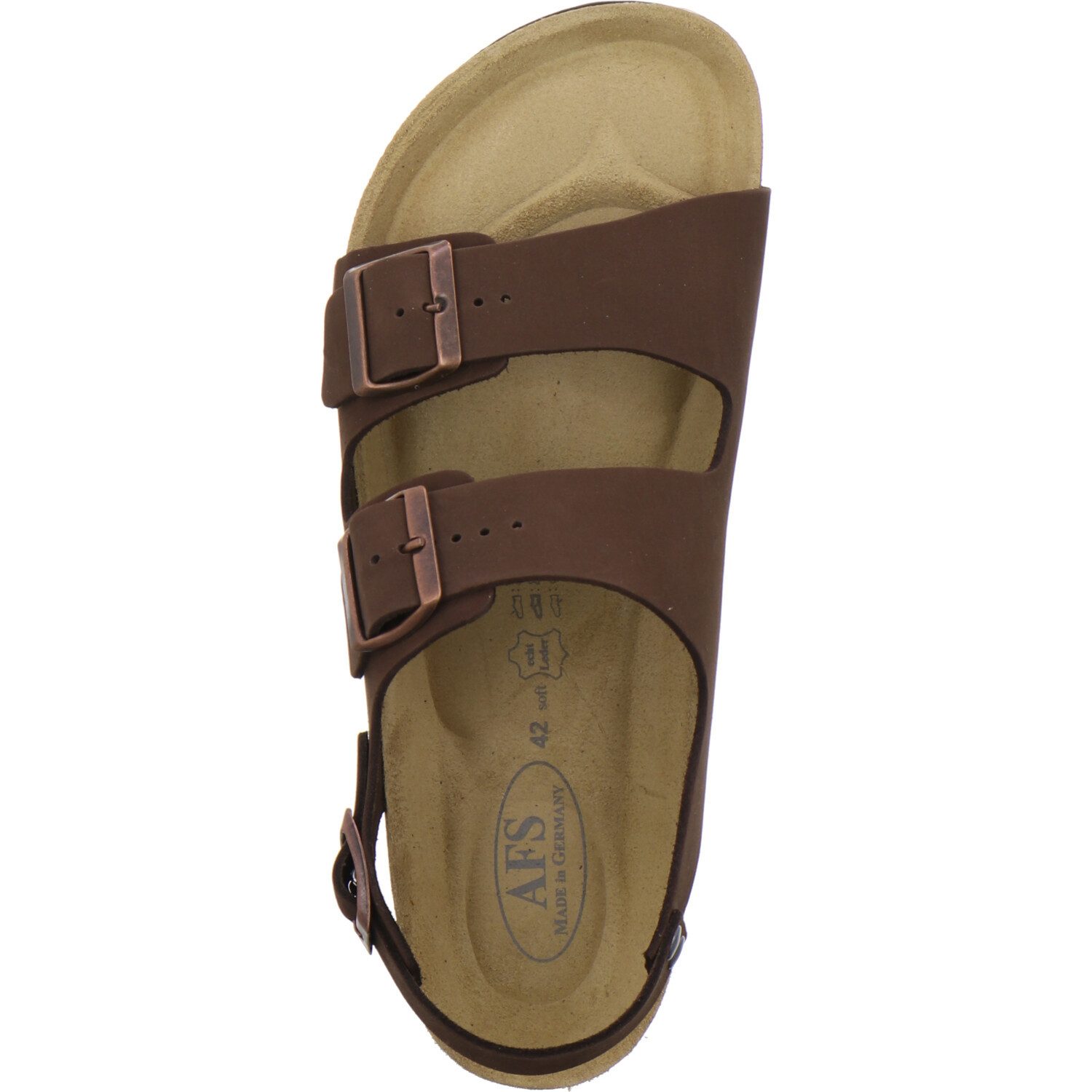 AFS-Schuhe 310567 Sandale Pantolette für Herren aus Leder mit Fußbett, Made in Germany
