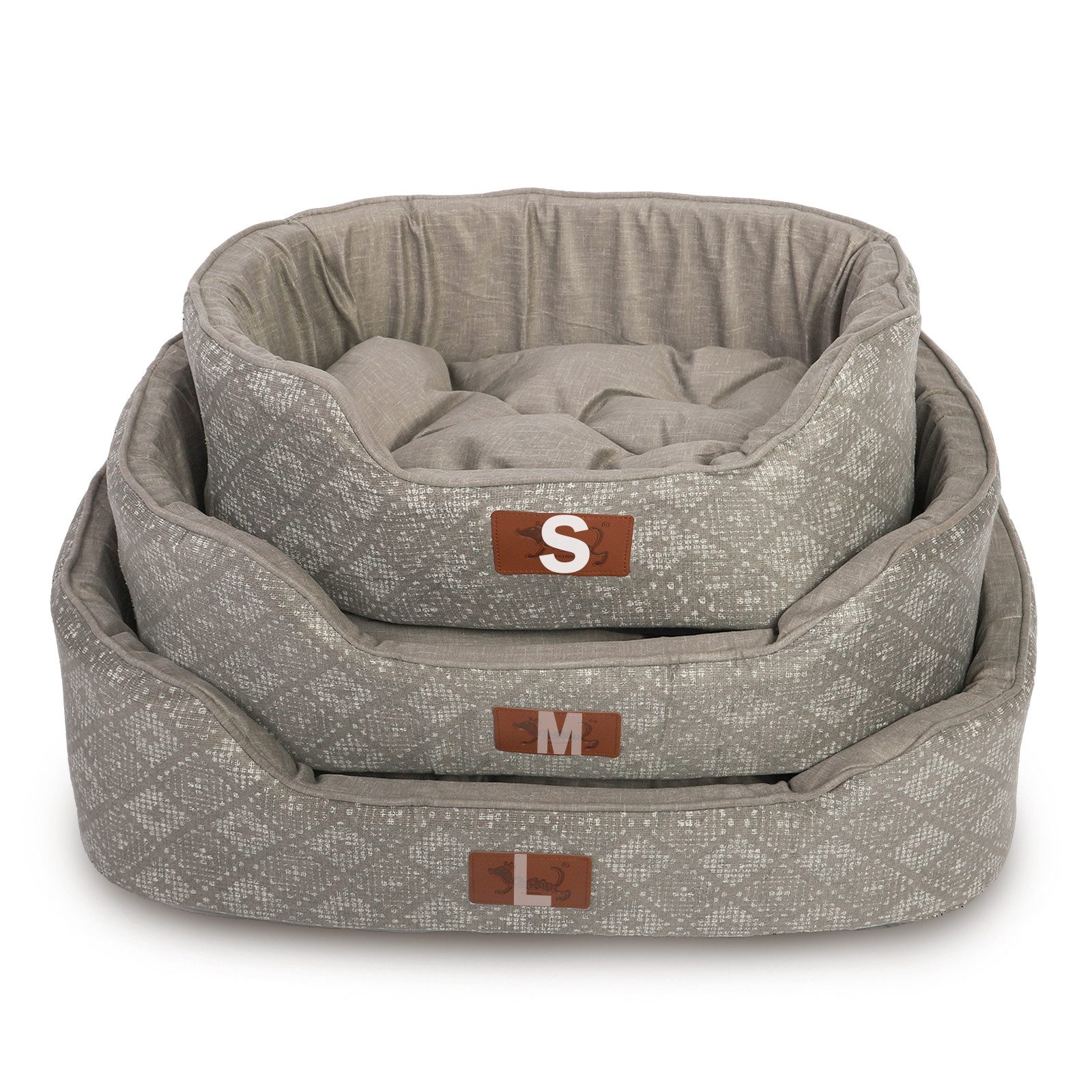 TopMeow Tierbett Hundebett mit Rand, Made in Spain, rutschfeste Unterseite, günstig online kaufen