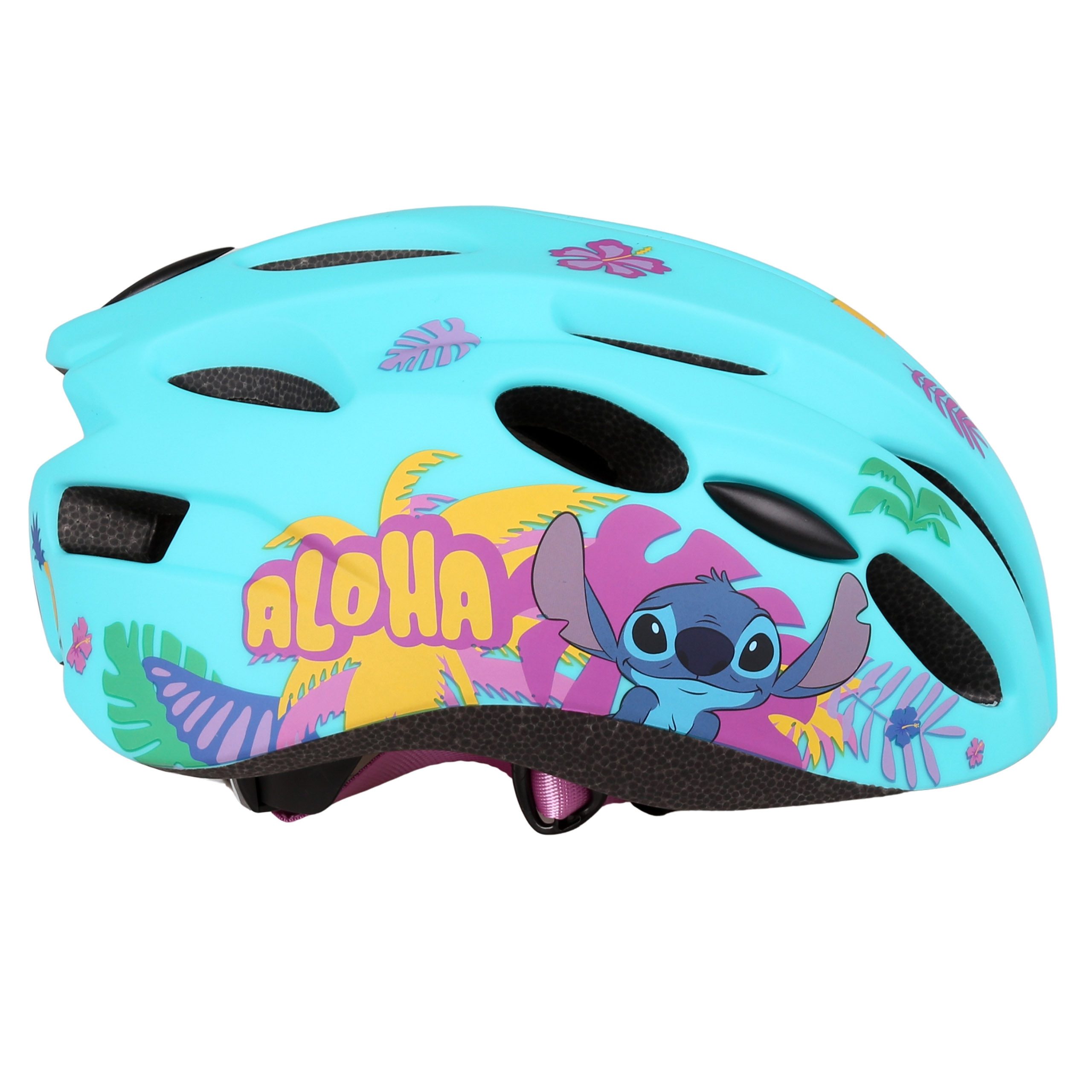 Disney Kinderfahrradhelm DISNEY Stitch IN-MOLD Mädchen Kinderfahrradhelm,türkisfarben 52-56 cm