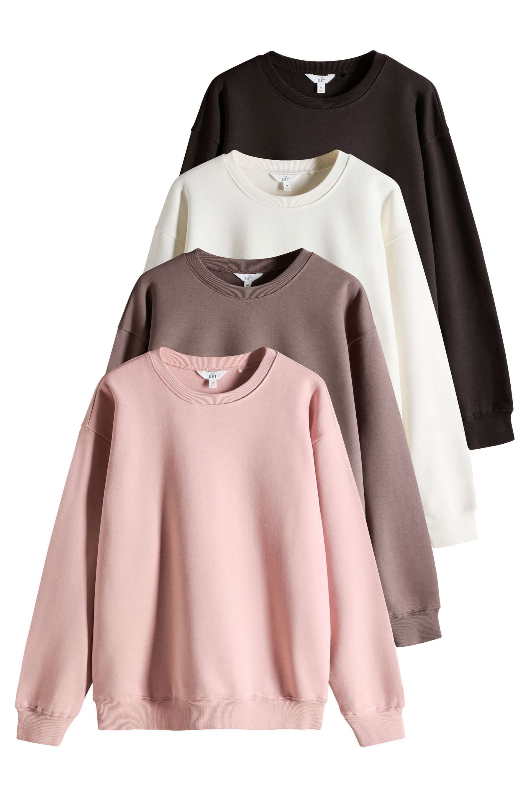 The Set Sweater The Set Relaxed Fit Sweatshirts, 3 Stk. (4-tlg) günstig online kaufen