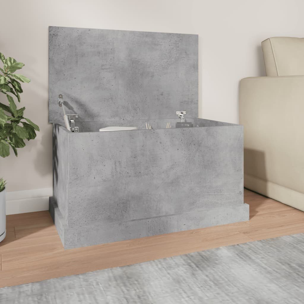 vidaXL Aufbewahrungsbox Truhe Betongrau 70x40x38 cm Holzwerkstoff (1 St)