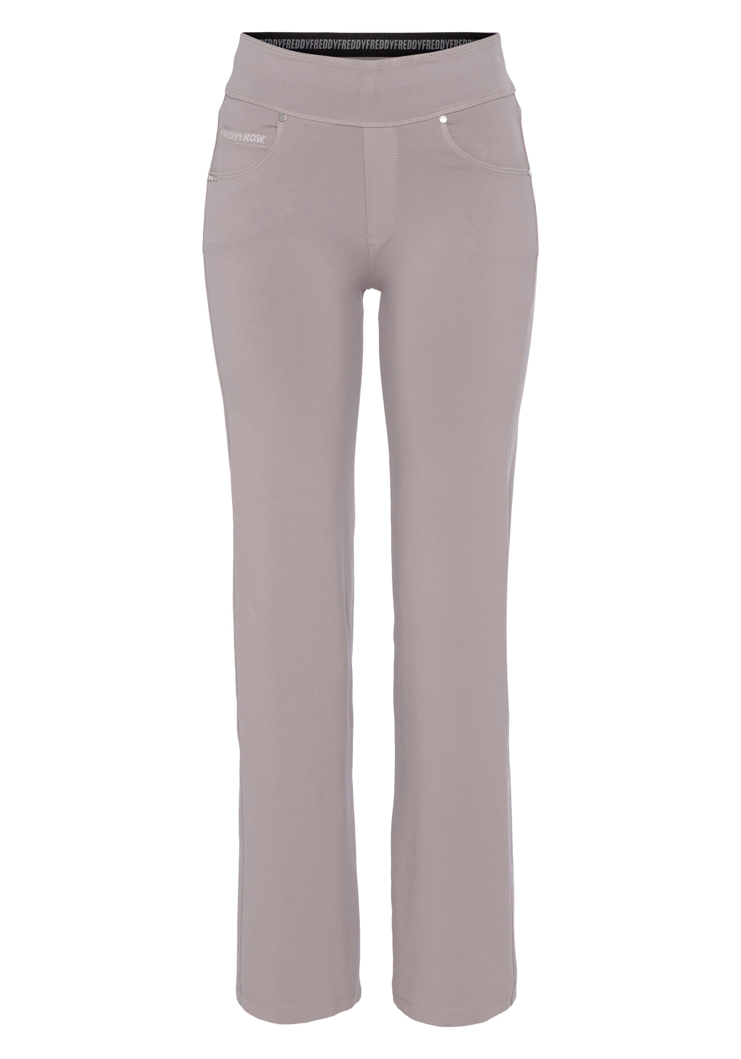 Freddy Leggings NOW WIDE LEG mit grey Bein gull weitem