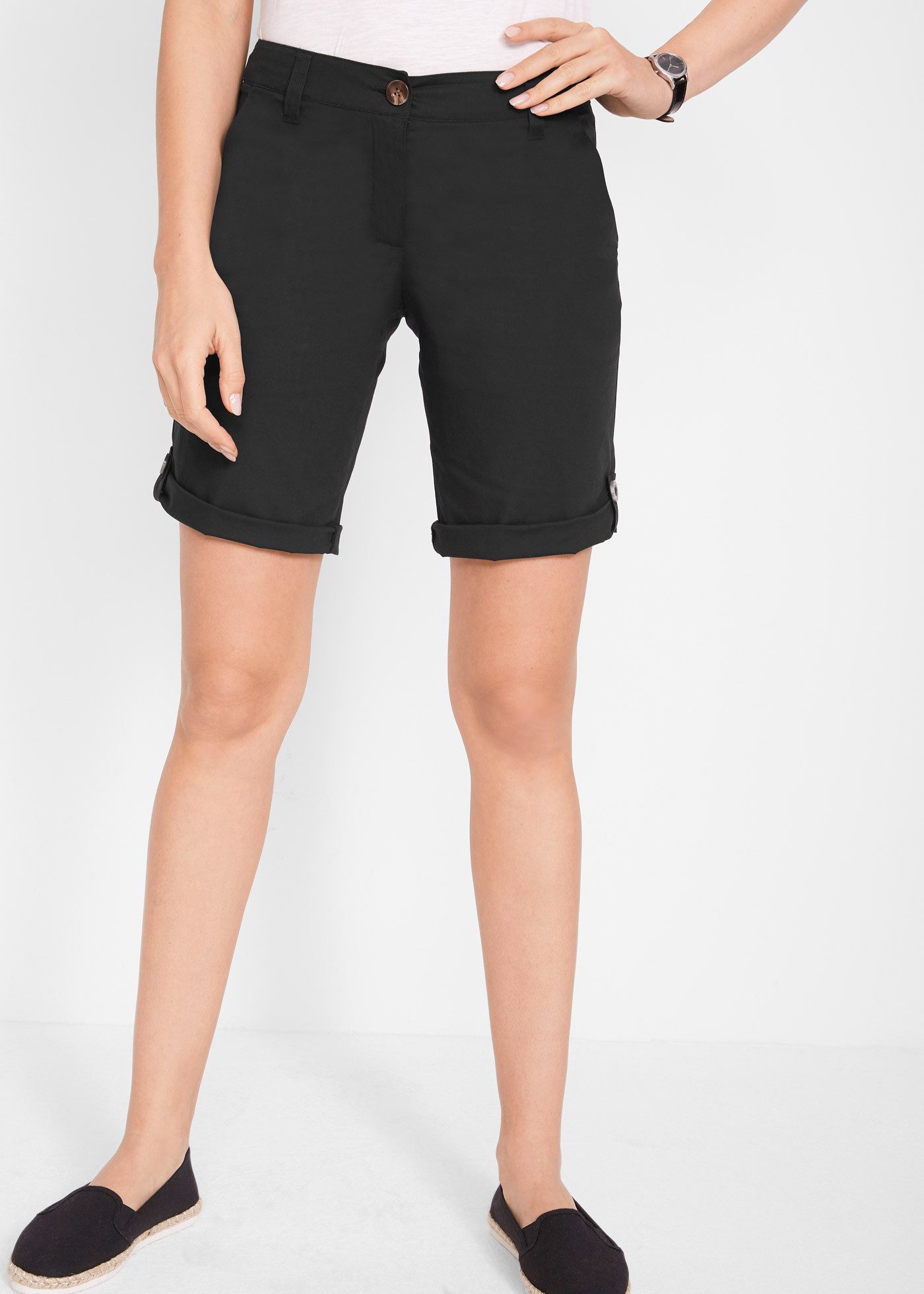 bonprix Bermudas mit krempelbaren Beinen, Regular Fit