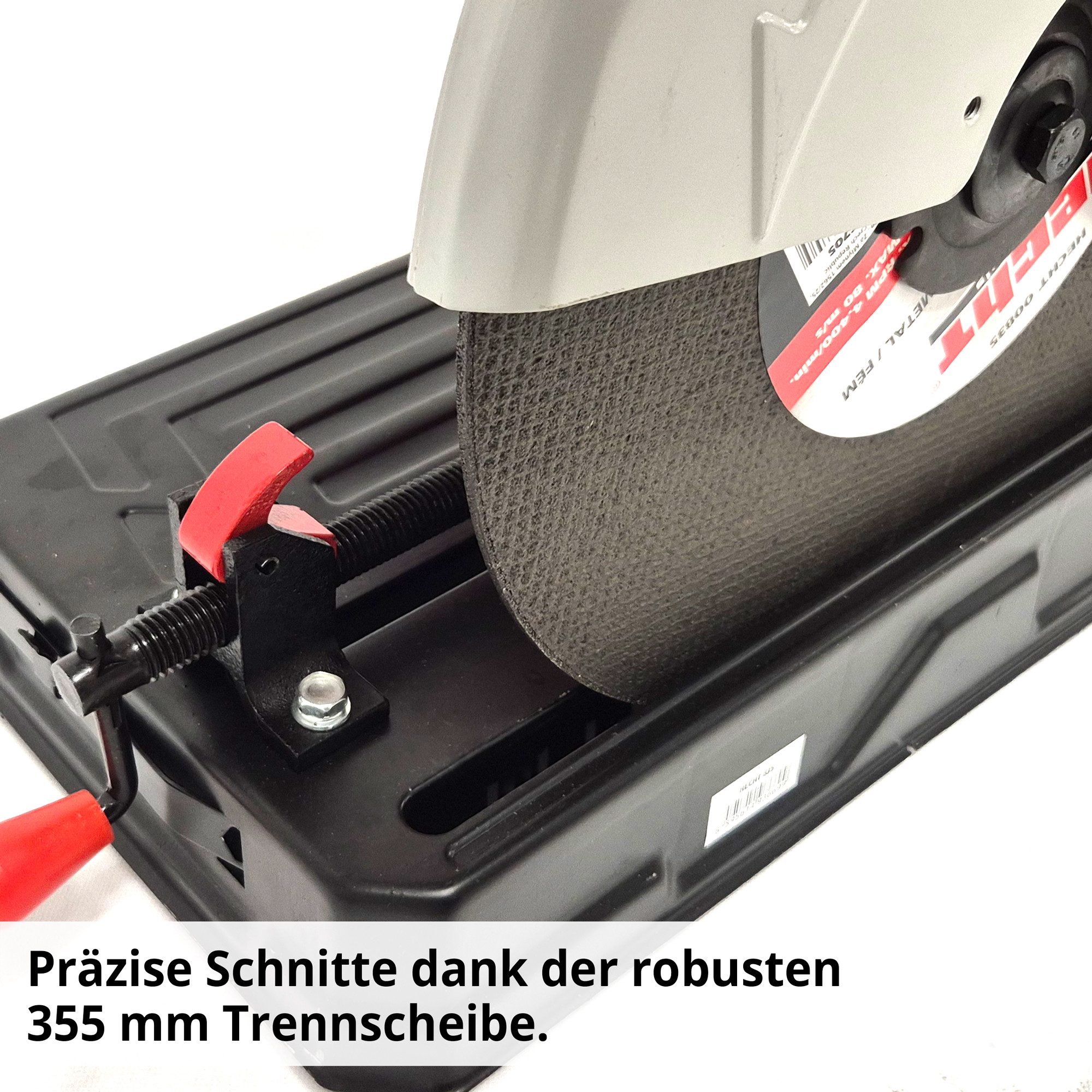Hecht Kapp- und Gehrungssäge 835 Metall 2600 W Kaltkreissäge Trennsäge 355 mm, 1-St., Sanftanlauf, Spindelschnellverstellung