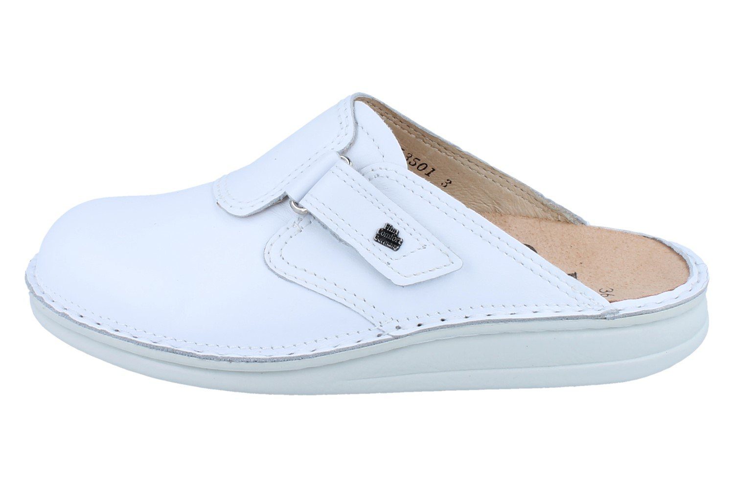 Finn Comfort Venedig, weiß, Clog Wechselfußbett