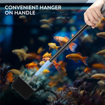 Navaris Aquarienpumpe Aquarium Scheibenreiniger Set - Aquarium Reiniger - Aquarium Zubehör (5-tlg)