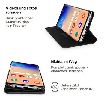 wiiuka Handyhülle suiit Hülle für Samsung Galaxy S10, Klapphülle Handgefertigt - Deutsches Leder, Premium Case