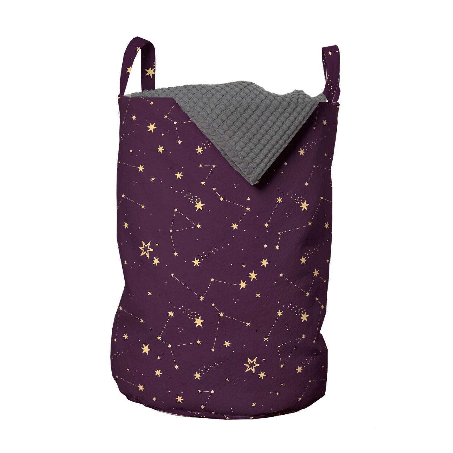 Abakuhaus Wäschesäckchen Wäschekorb mit Griffen Kordelzugverschluss für Waschsalons, Universum Constellations Cosmos Sky