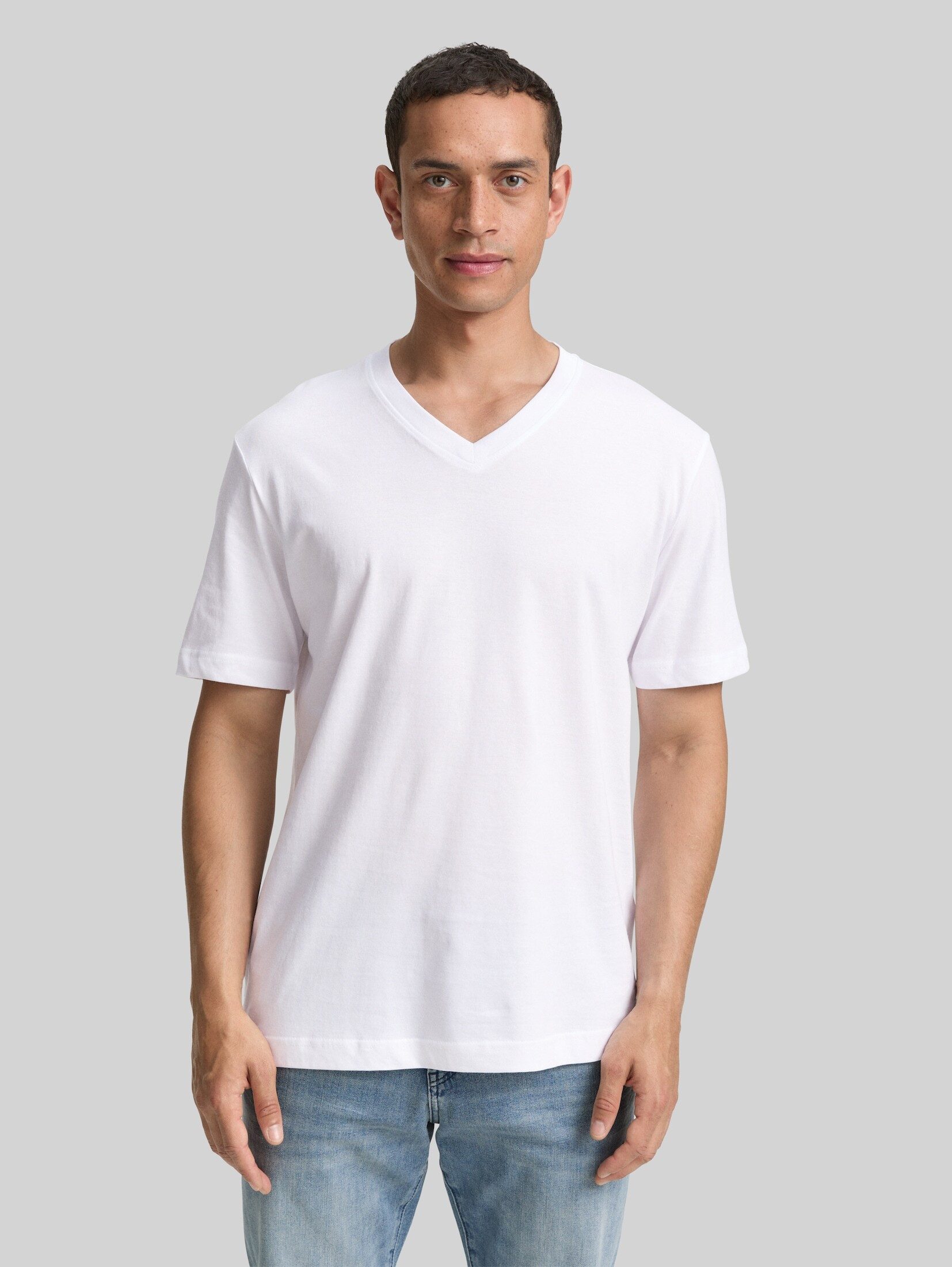 TOM TAILOR T-Shirt T-Shirt (im 2er Pack) T-Shirts mit V-Ausschnitt im 2er-Pack