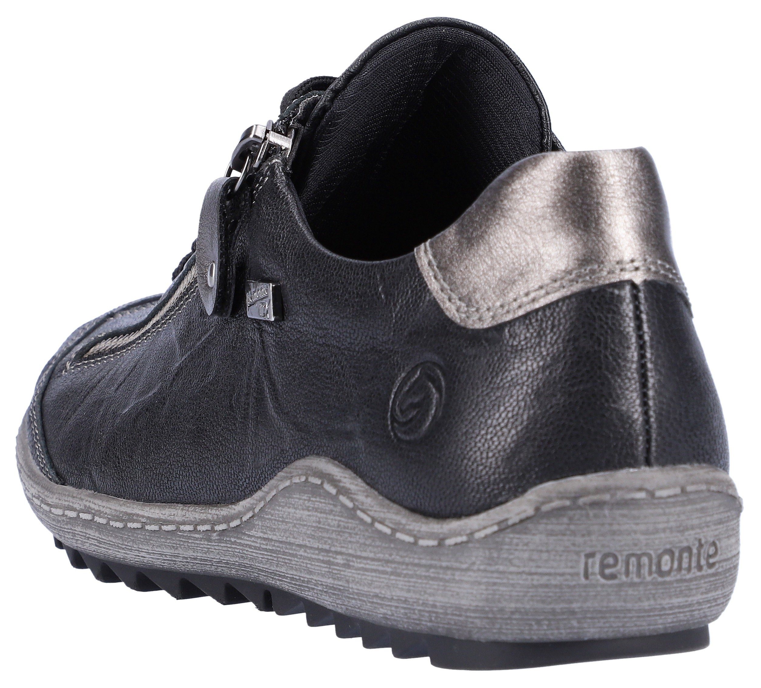 schwarz-silberfarben mit Tex-Ausstattung Schnürschuh Remonte