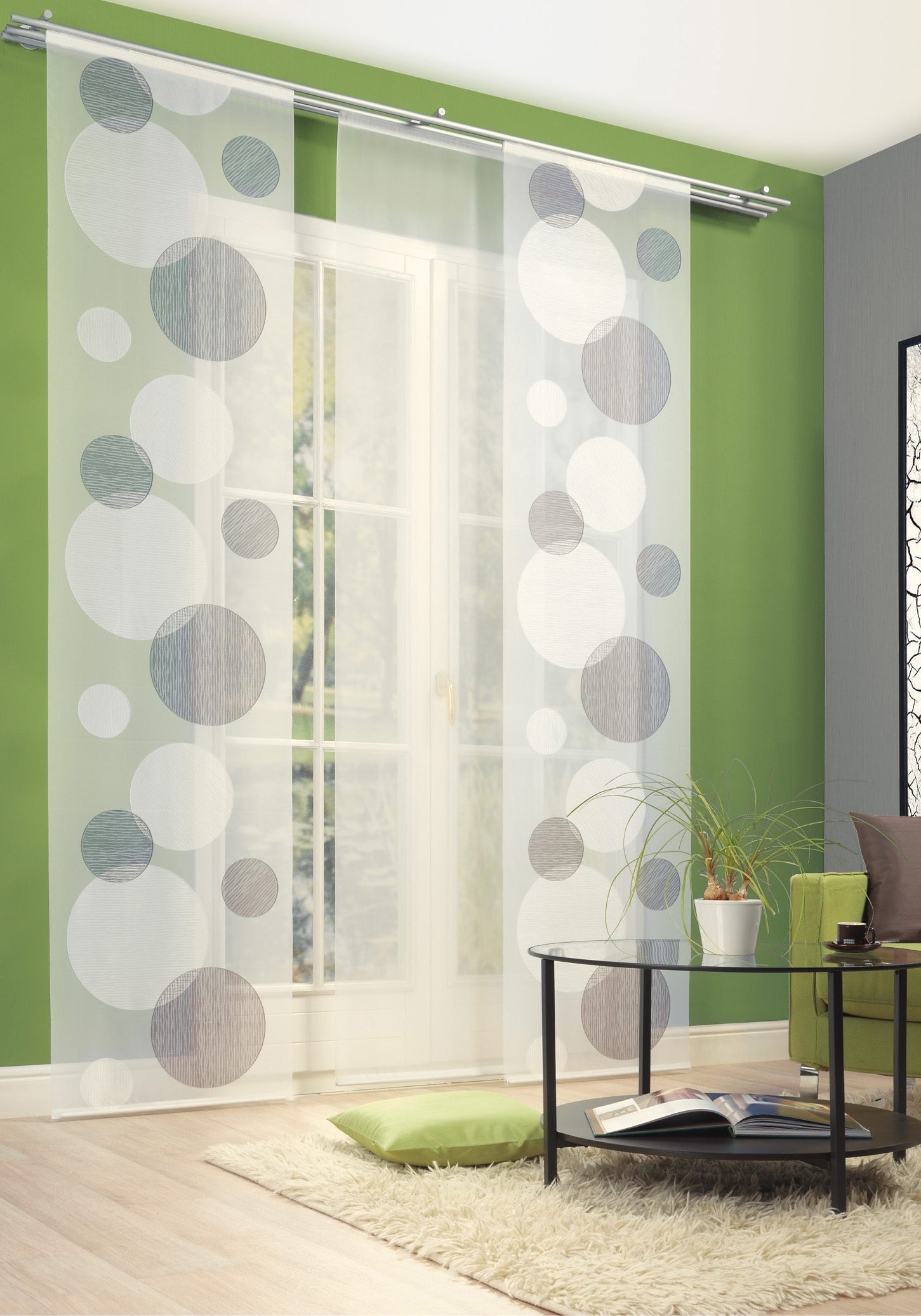 HOME WOHNIDEEN Schiebegardine Tira (1 St), Klettschiene, transparent, Scher günstig online kaufen