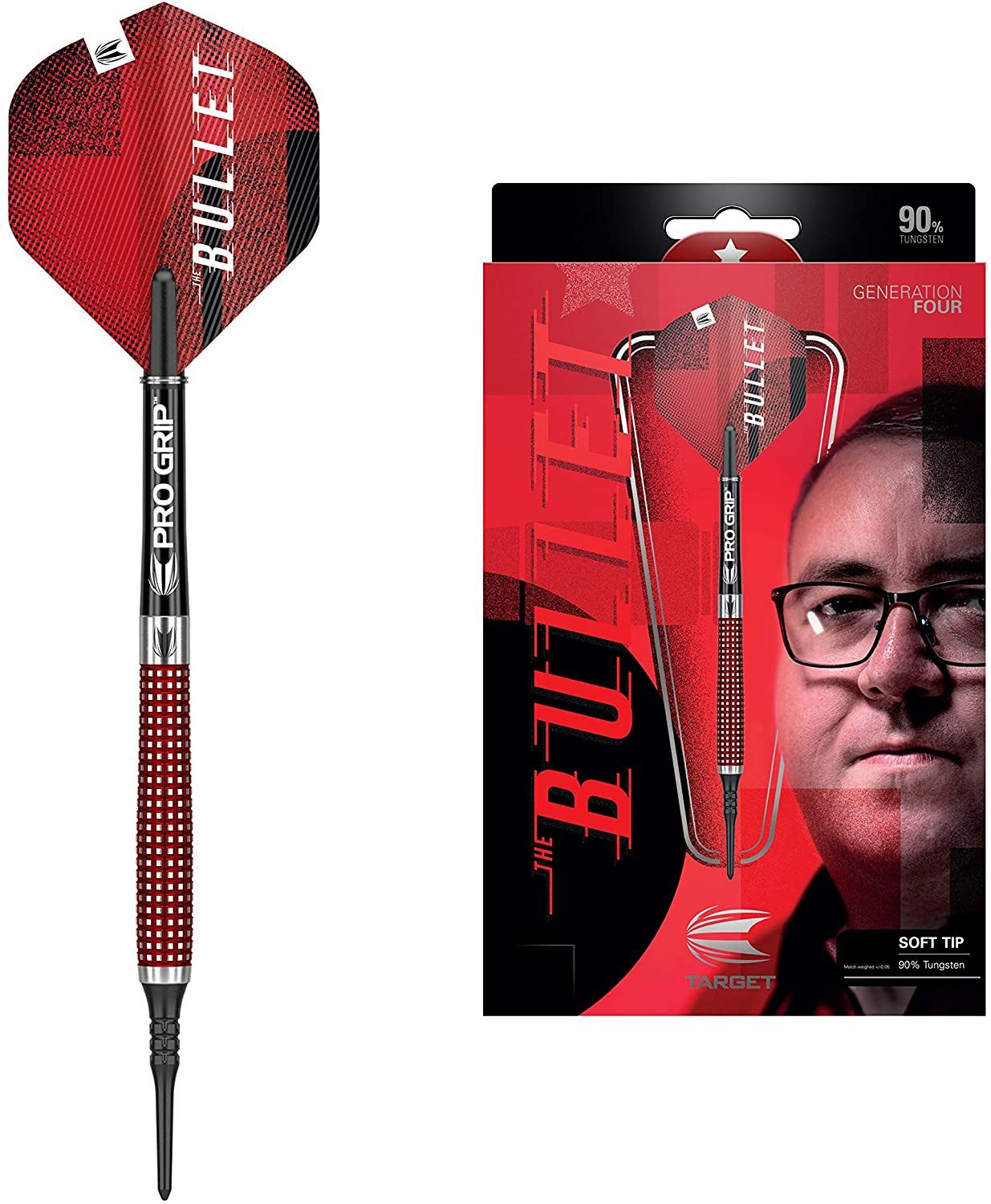 Dartpfeil The Bullet Stephen Bunting Softdart 4. Gen. 90% Tungsten 18gr