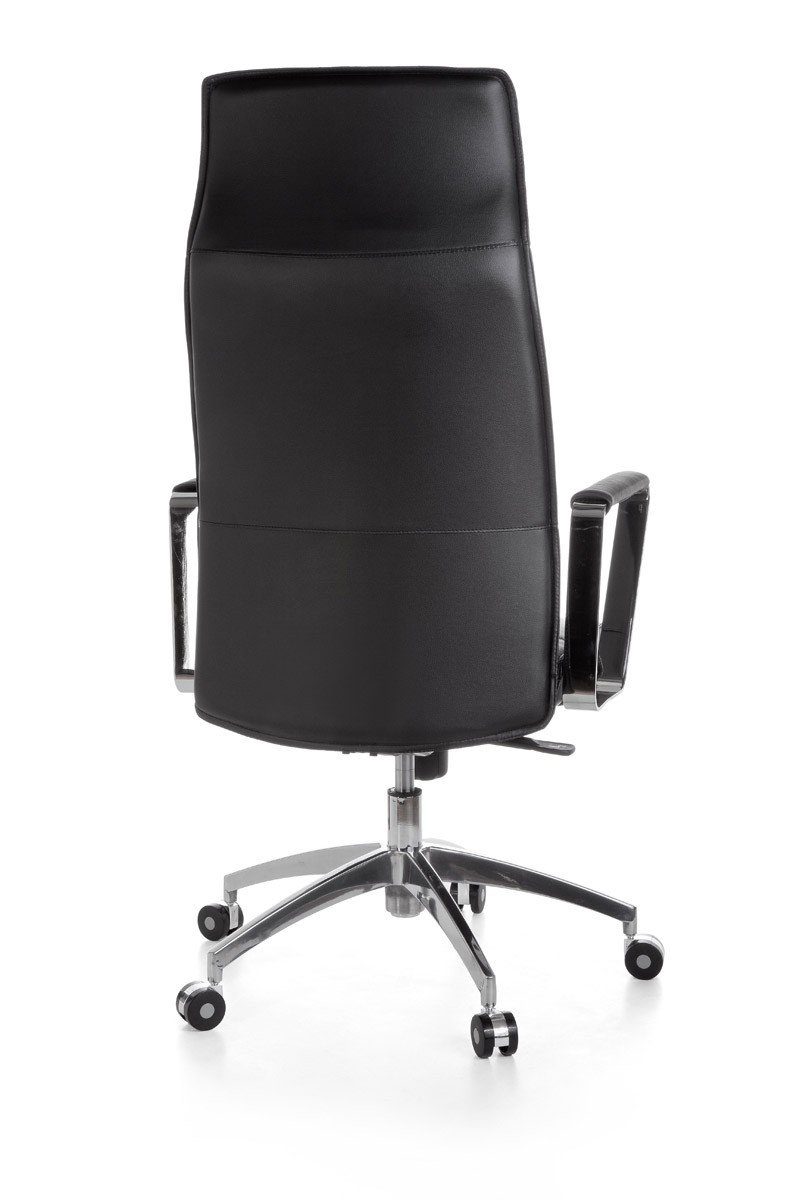 XXL Chefsessel Bürostuhl Armlehne Schreibtischstuhl Schwarz, Drehbar, kg Amstyle 120 Drehstuhl SPM1.137 Modern), (Echtleder mit