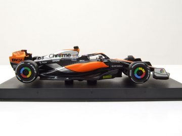 Bburago Modellauto McLaren MCL60 Formel 1 2023 #81 Piastri mit Figur Modellauto 1:43, Maßstab 1:43