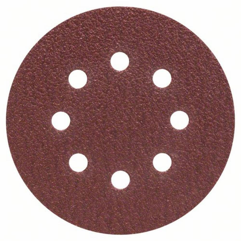 BOSCH Schleifpapier Schleifblatt-Set für Exzenterschleifer, 25-teilig, 8 Löcher 2607019491, mit Klett, gelocht