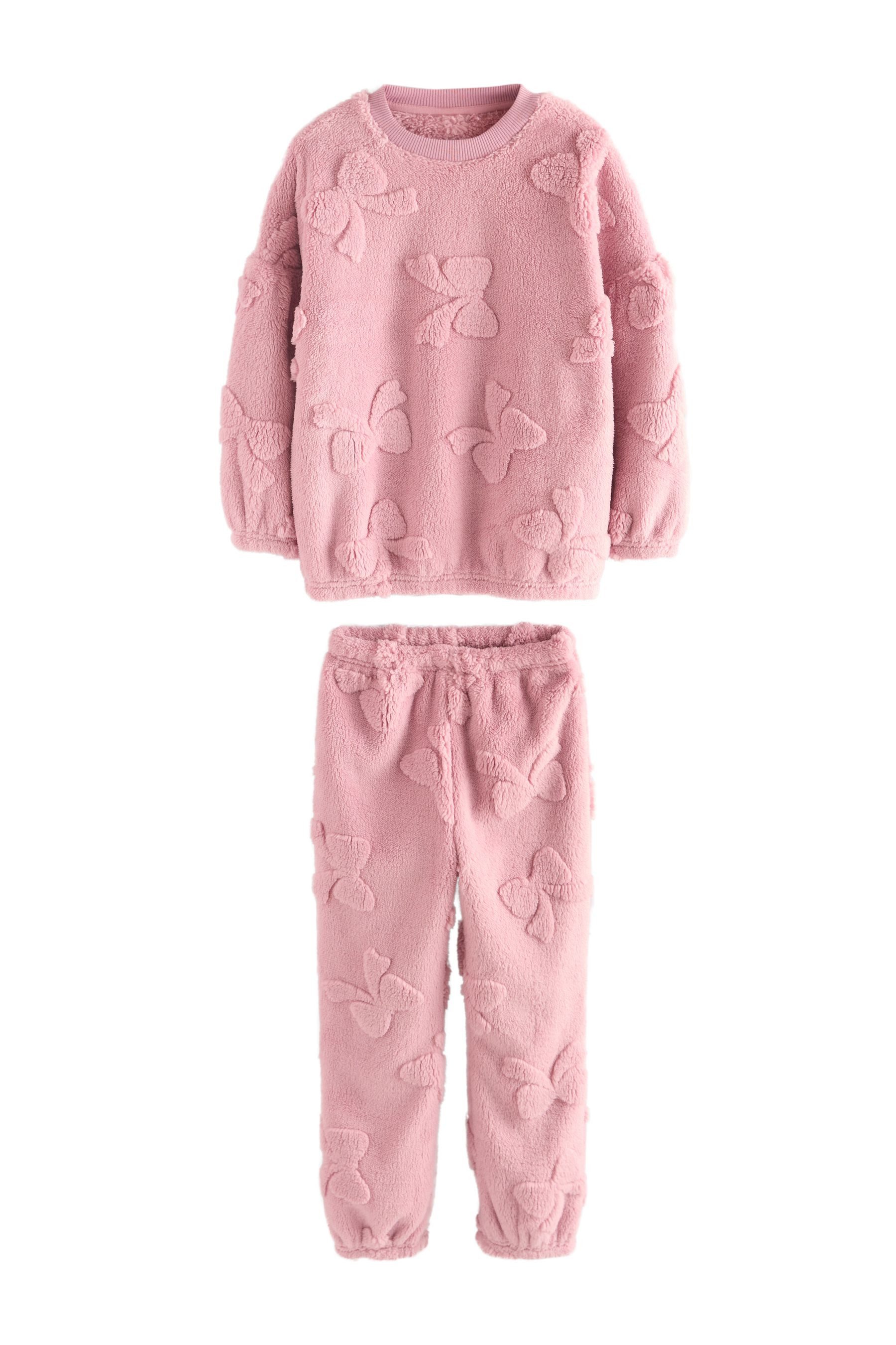 Next Pyjama 2-teiliger Fleece-Jacquard-Schlafanzug (2 tlg)