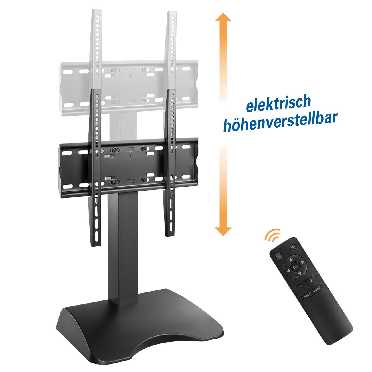 my wall TV-Standfuß HP61L, (bis 65 Zoll, Motorisierter, höhenverstellbarer TV Ständer inkl. Fernbedienung)