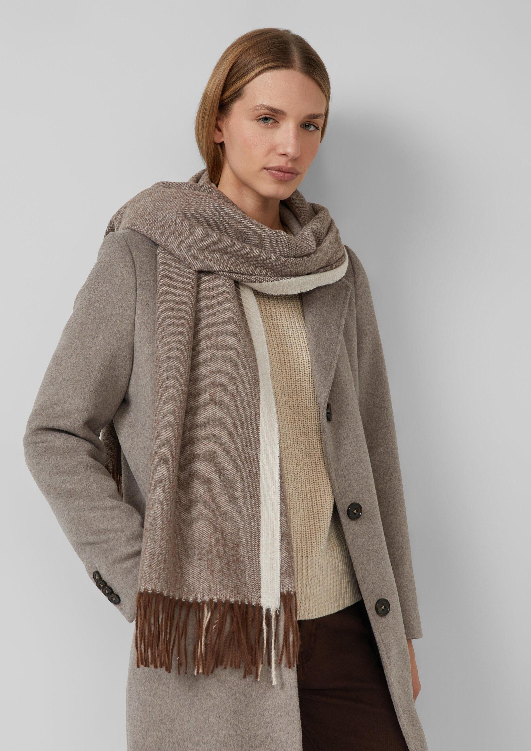 s.Oliver Schal Tuch, Fransen-Schal mit Colour-Blocking günstig online kaufen