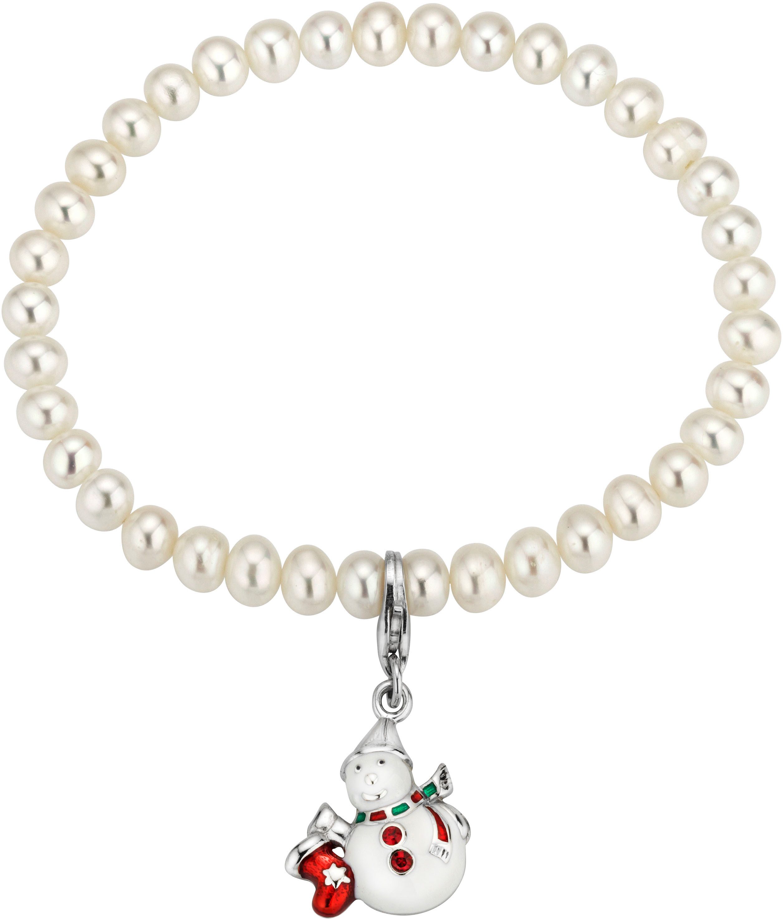 Perlenarmband Schmuck Geschenk Silber 925 Armband La Maddalena Schneemann, L38
